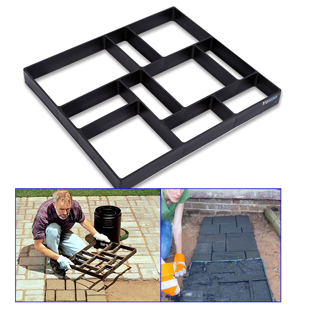 DIY Plastic Garden Paving Mold - Reusable Concrete Stepping Stone Maker for Cement, Brick & Road Pavement | Perfect for Walkways, Patios & Landscaping Projects