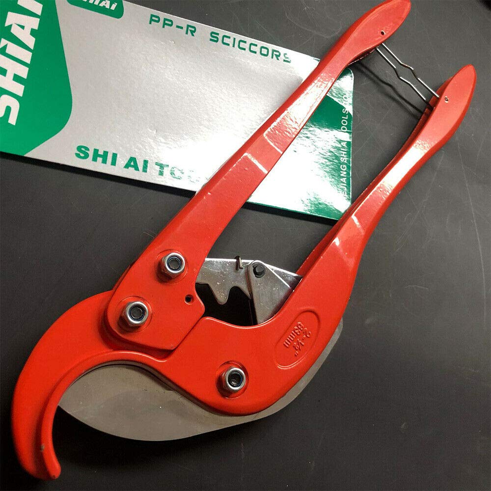 Heavy Duty PVC Pipe Cutter - 63mm Plastic Tube Shear for Cutting PVC, Gas & Plastic Pipes (Red, Model SA-0063) | Perfect for Plumbing, Irrigation & DIY Home Improvement Projects