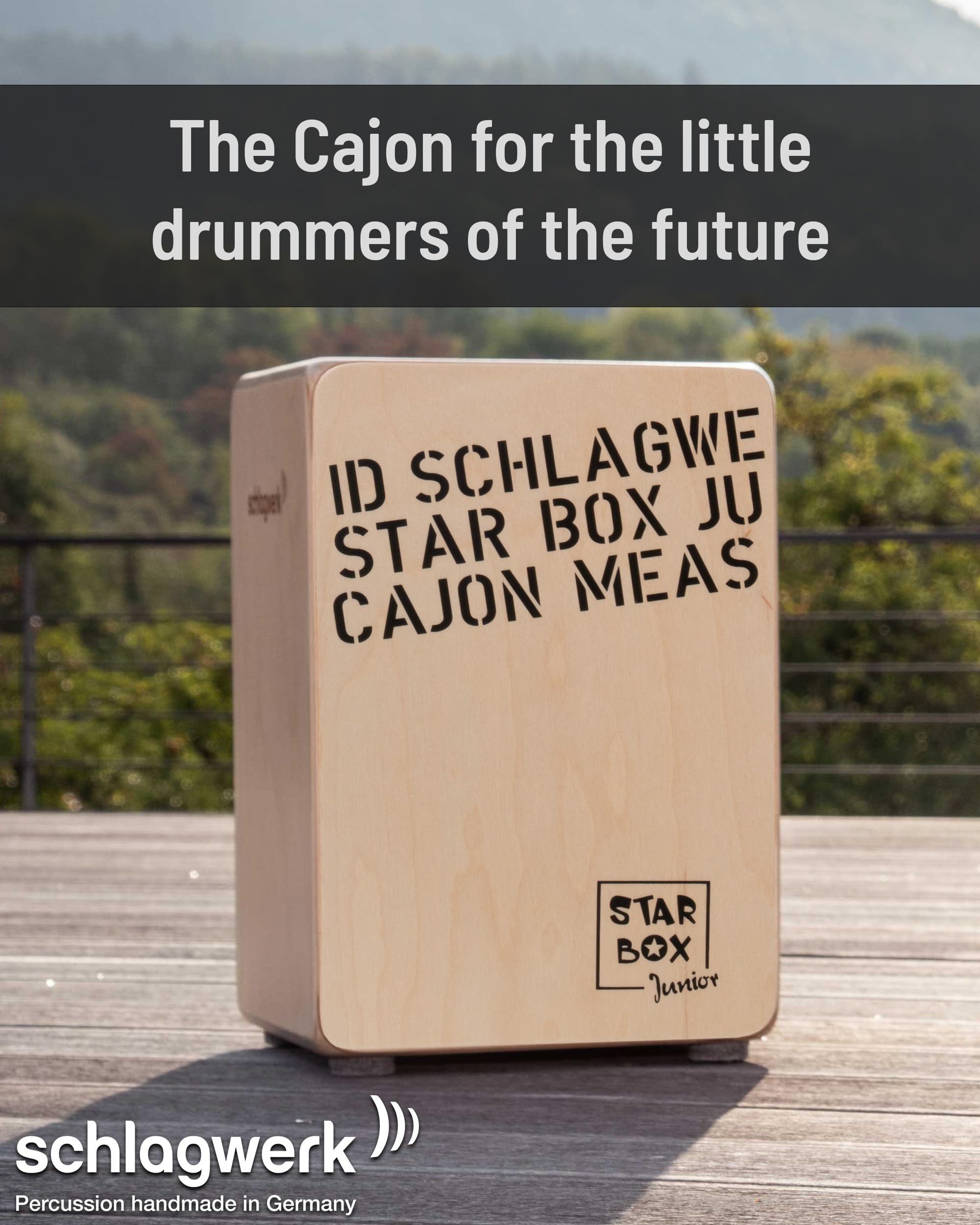 Schlagwerk CP400SB Star Box Kids Cajon - Best Wooden Cajon Drum for Children | Perfect for Music Lessons, Home Practice & Live Performances