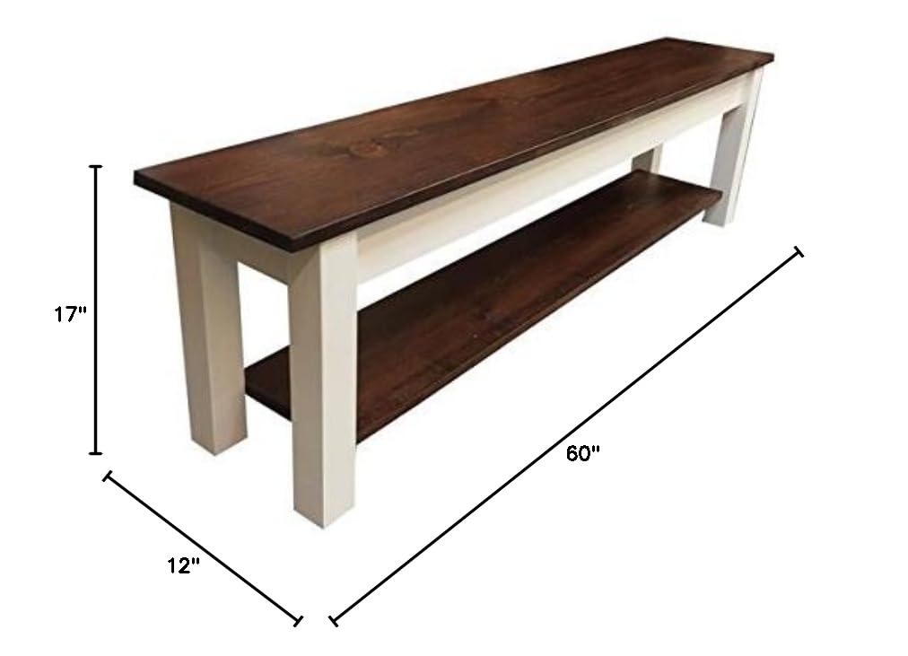 1776 Storage Bench with Shoe Rack - 60 Inch Entryway Organizer for Shoes, Hats & Accessories - Perfect for Hallway, Mudroom or Bedroom Storage Solution