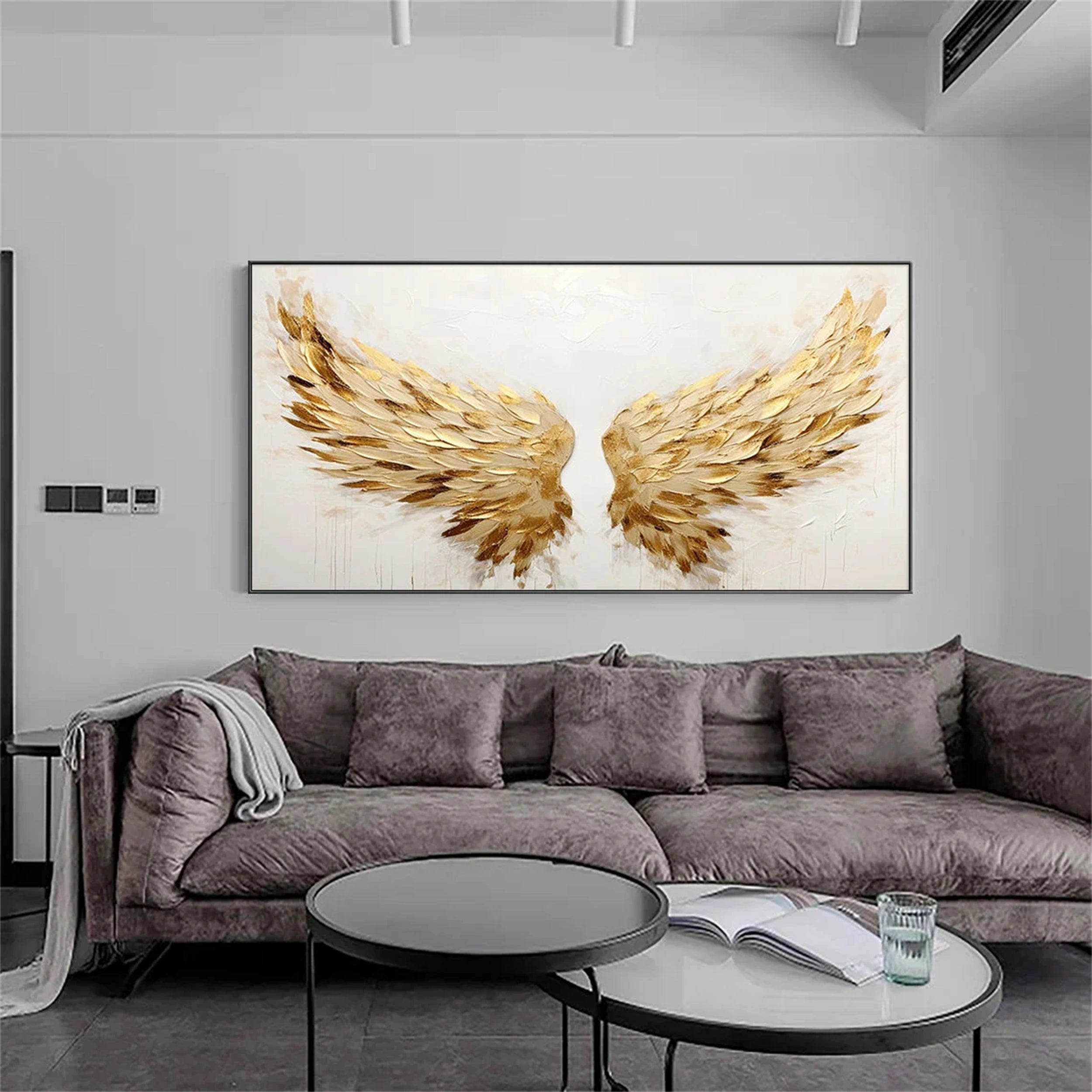 Abstract Painting #AB 090 - Modern Wall Art for Living Room, Bedroom & Office Decor | Handmade Canvas Artwork