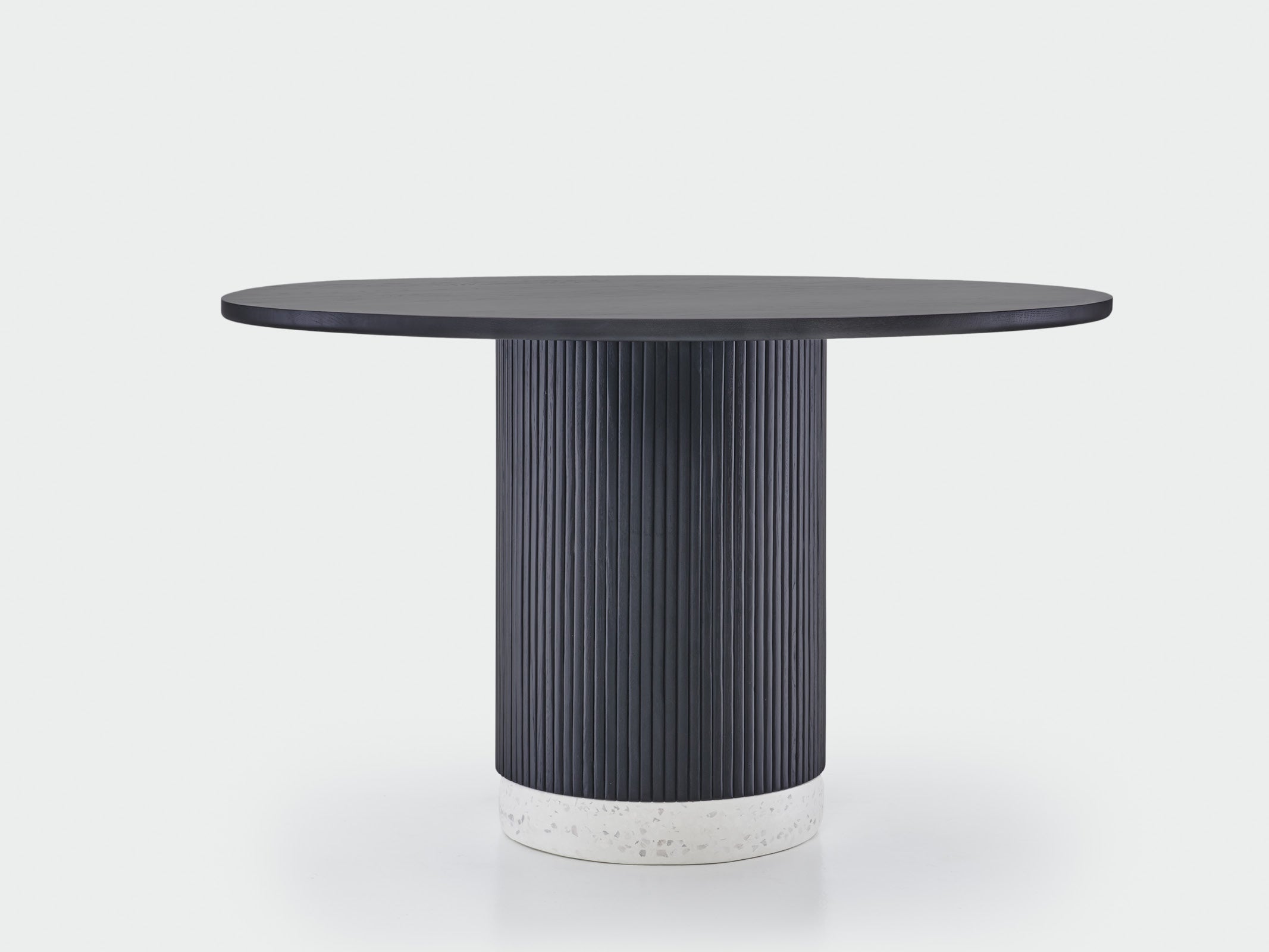 Stylish Rotunda Dining Table for 6 - Modern Round Wooden Kitchen Table with Glass Top - Perfect for Family Dinners & Entertaining Guests
