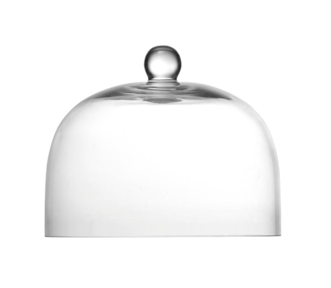 Fortessa Jupiter Glass Dome - Small Clear Glass Cloche for Cakes, Desserts, and Display - Perfect for Home Decor, Wedding Centerpieces, and Bakery Showcases