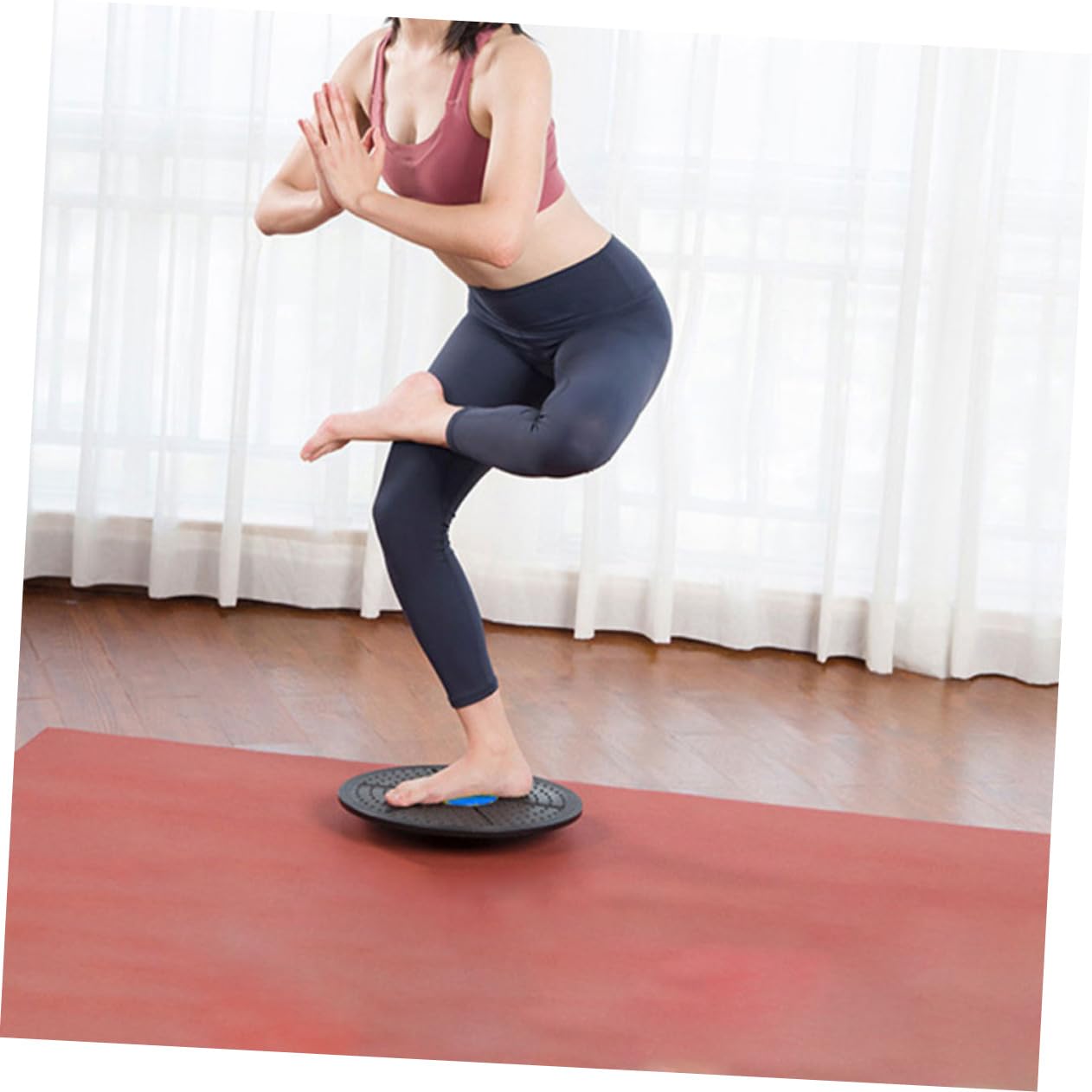 Balance Board Yoga Wobble Disc for Core Strength & Stability Training - Home Fitness Equipment for Yoga, Pilates & Physical Therapy - Perfect for Kids, Adults & Seniors to Improve Balance & Coordination