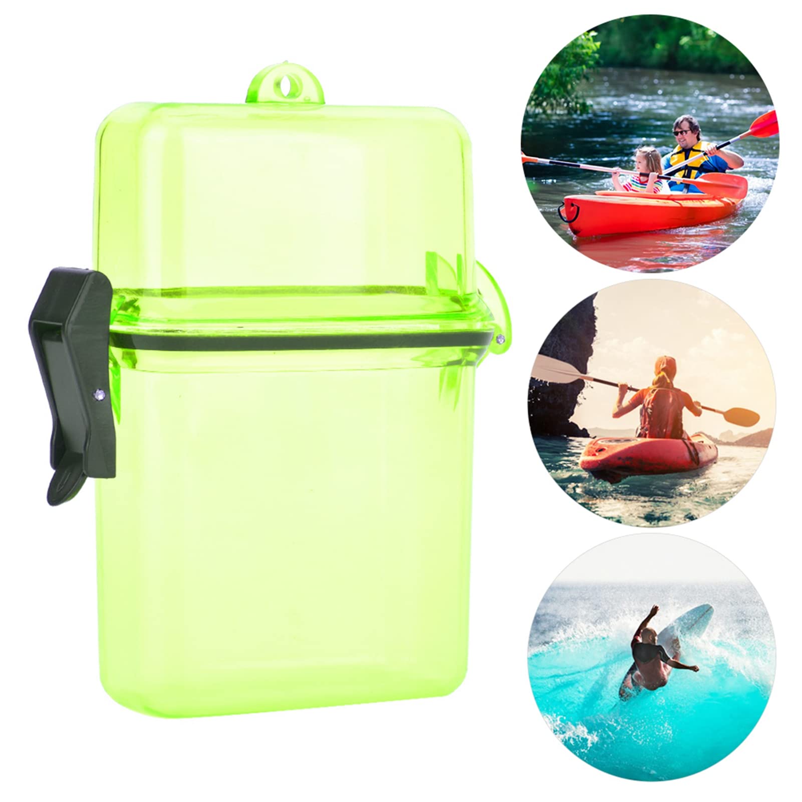**Keenso Waterproof Diving Dry Box – Transparent Plastic Seal Container with Rope Hook (3 Colors) – Ideal for Scuba Diving, Snorkeling, Beach Trips & Outdoor Adventures**