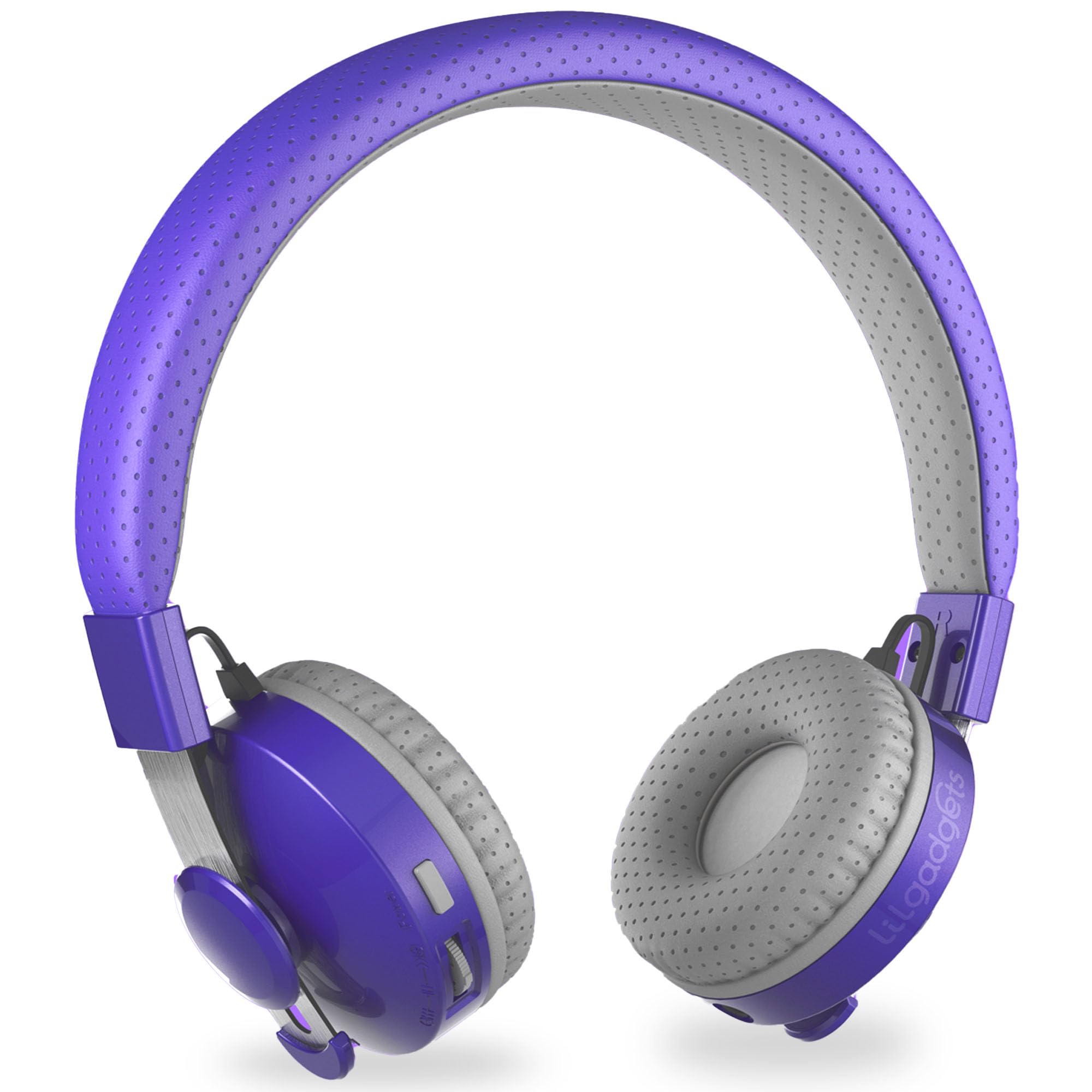 LilGadgets Untangled Pro Wireless Kids Headphones with Microphone - Volume Limited Safe Listening, SharePort Technology, SoftTouch Ear Cushions - Purple Bluetooth Headphones for School, Travel & Home Use