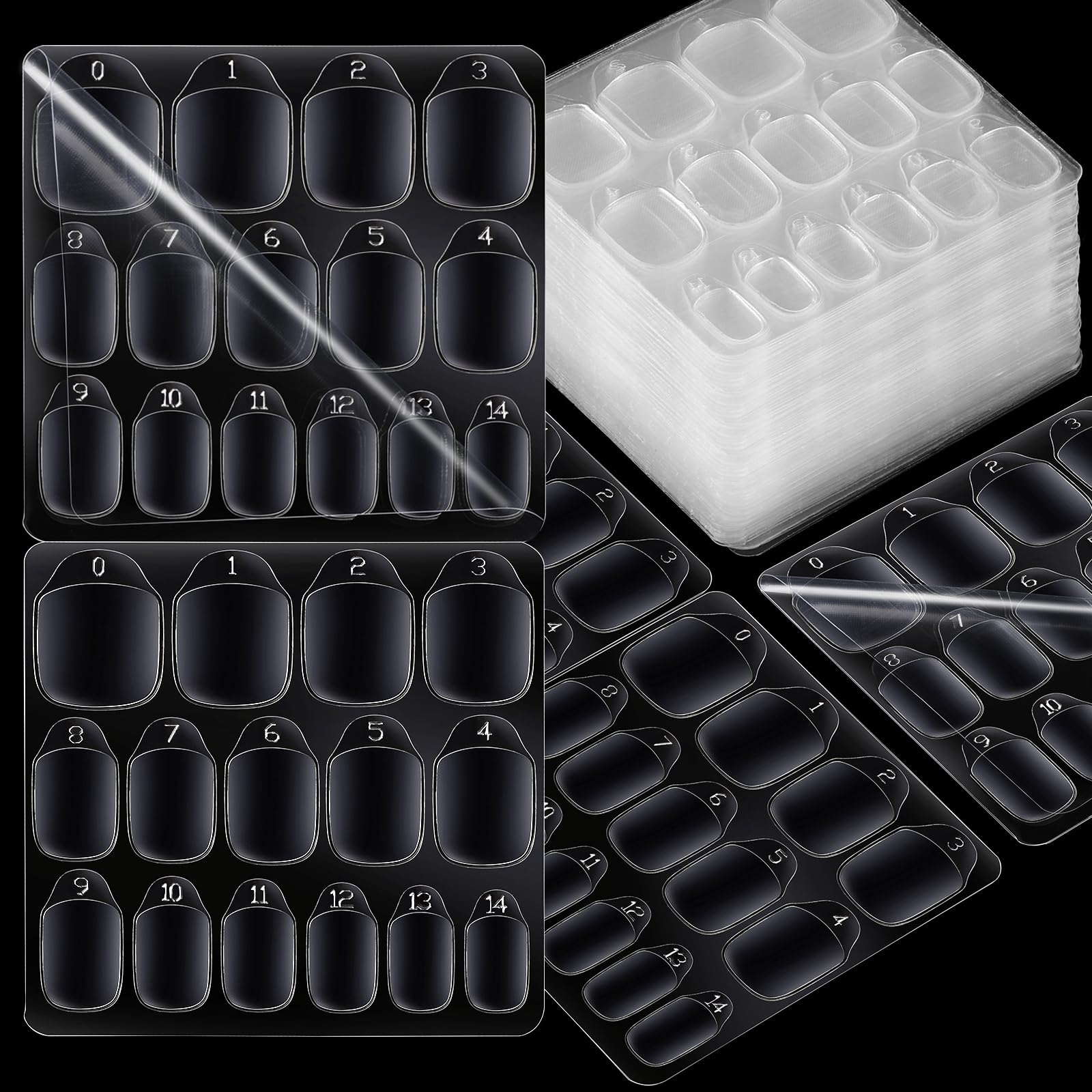900PCS Nail Adhesive Tabs for Press on Nails - 15 Sizes Reusable Nail Stickers with 60 Sheets | Strong Hold Nail Glue Alternative for Manicure, Salon & DIY Nail Art at Home
