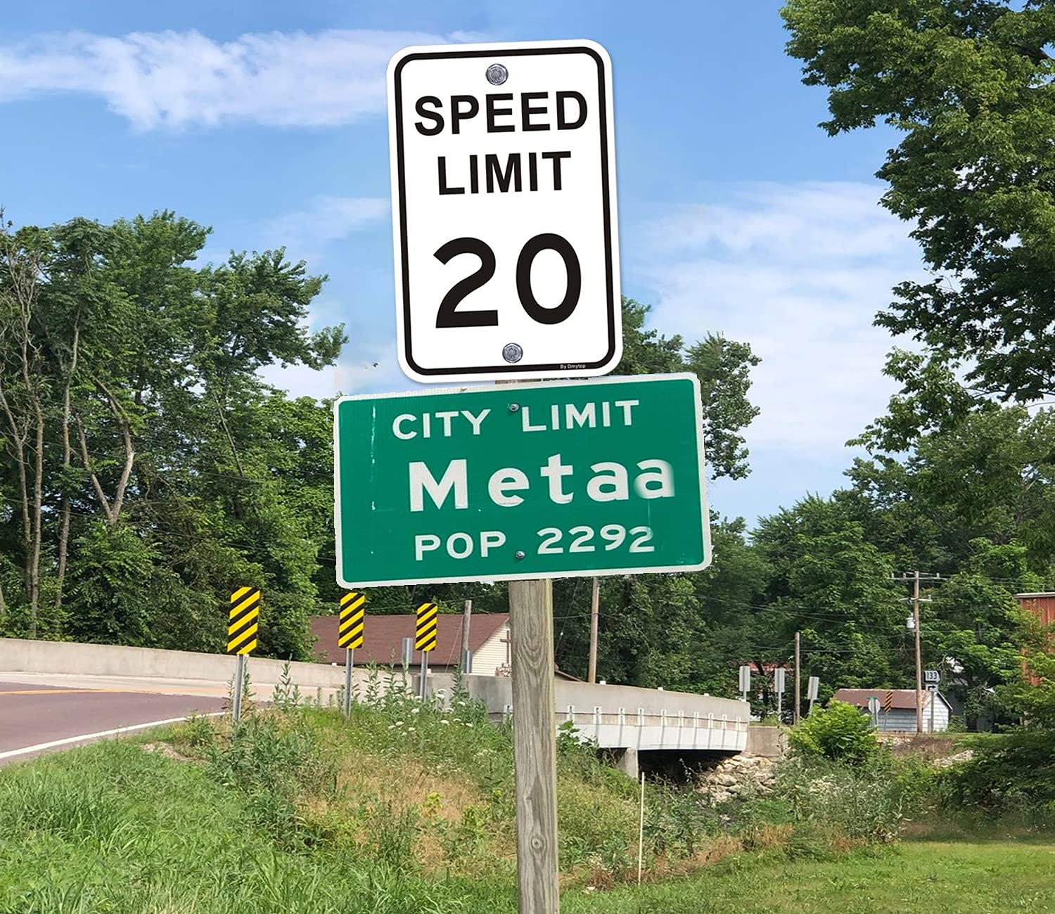 Slow Down Speed Limit 20 MPH Sign - 18x12 Inch Reflective Aluminum Road Sign, UV Protected & Weatherproof - 2 Pack for School Zones, Parking Lots & Neighborhood Safety
