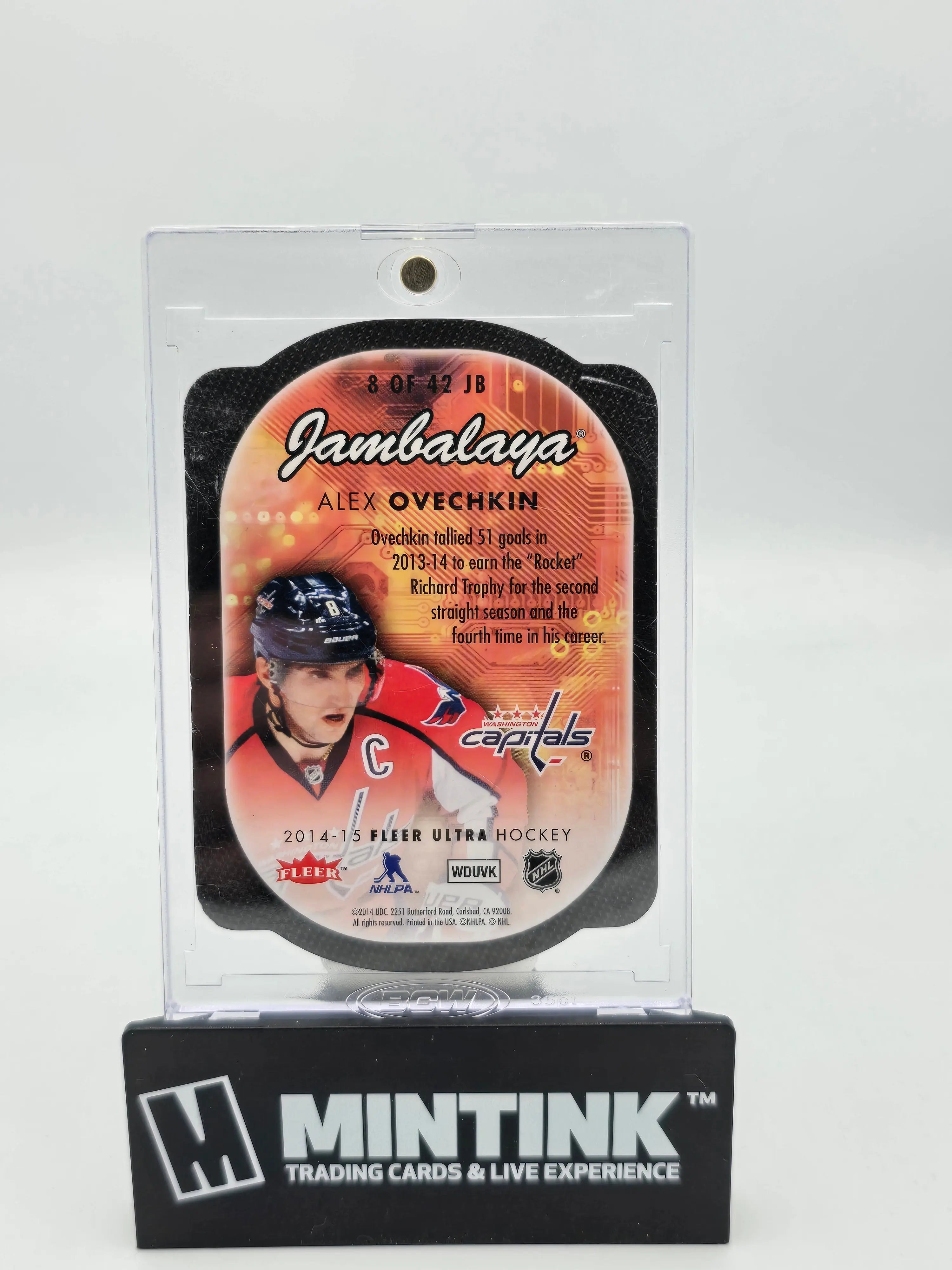 2014-15 Fleer Ultra Hockey Alex Ovechkin Jambalaya EX SSP Rare Trading Card - Perfect for Collectors, Sports Memorabilia Fans & Hockey Enthusiasts