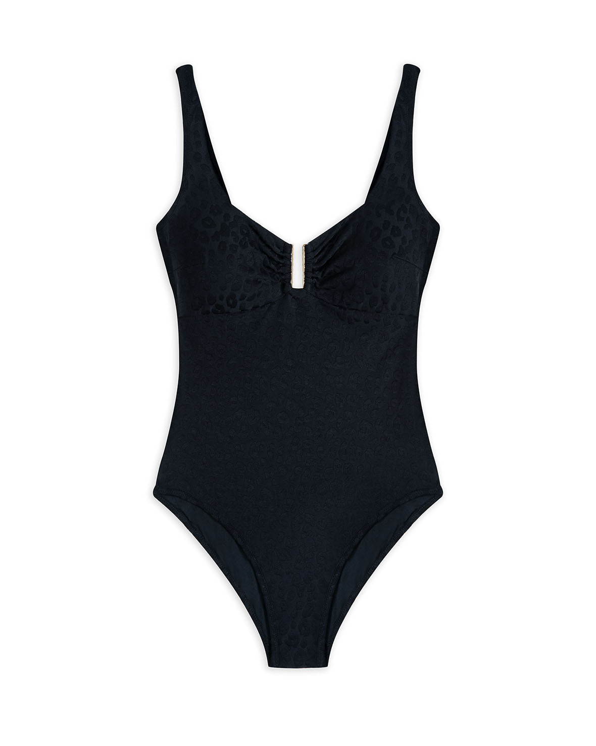 Jacquard Leopard Print U Front Swimsuit - Sexy One Piece Bathing Suit for Women, Perfect for Pool Party, Beach Vacation & Summer Swimwear