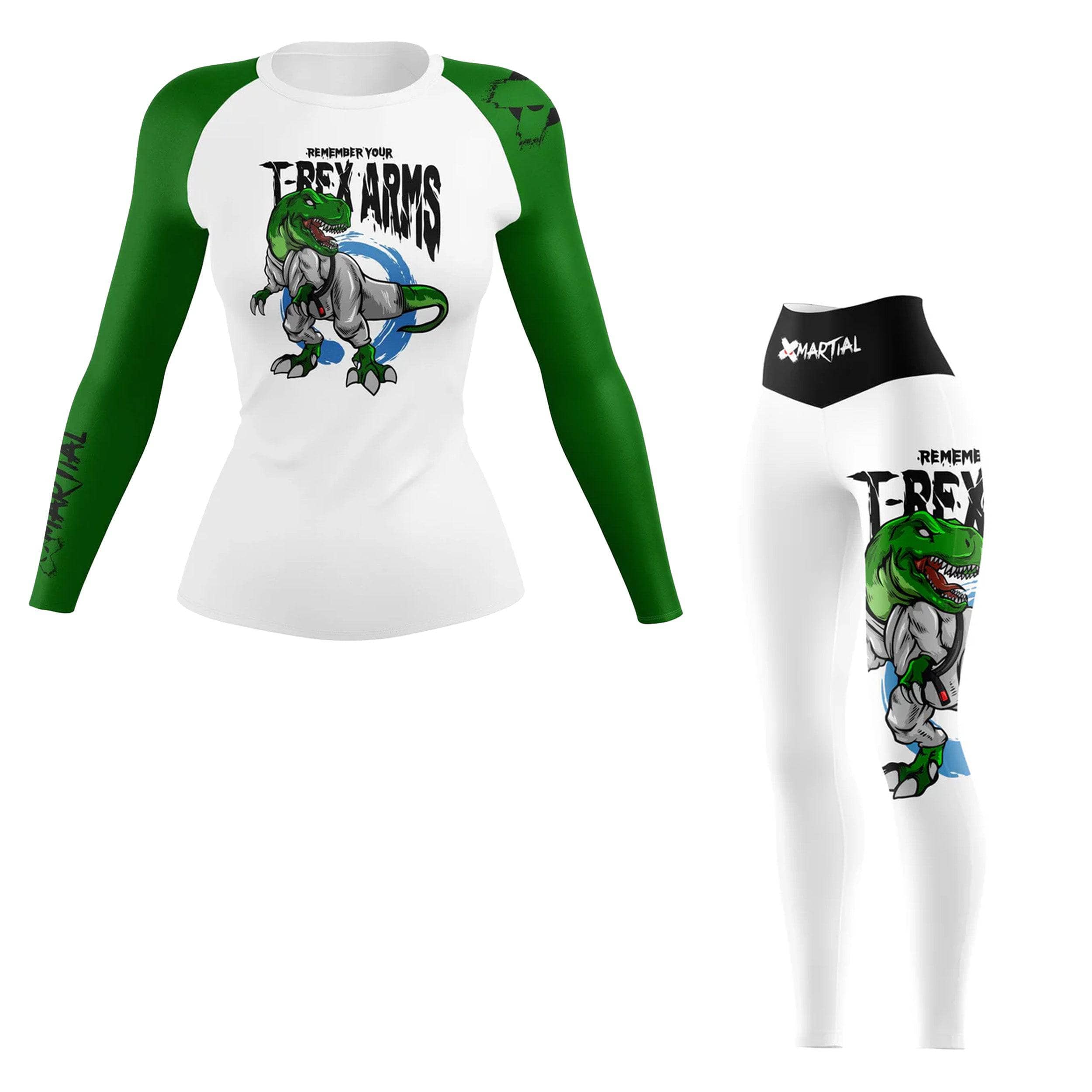 T Rex Arms Women's BJJ Rash Guard - Long Sleeve Compression Shirt for Brazilian Jiu-Jitsu, MMA & Grappling - Moisture Wicking & UV Protection for Training & Competition