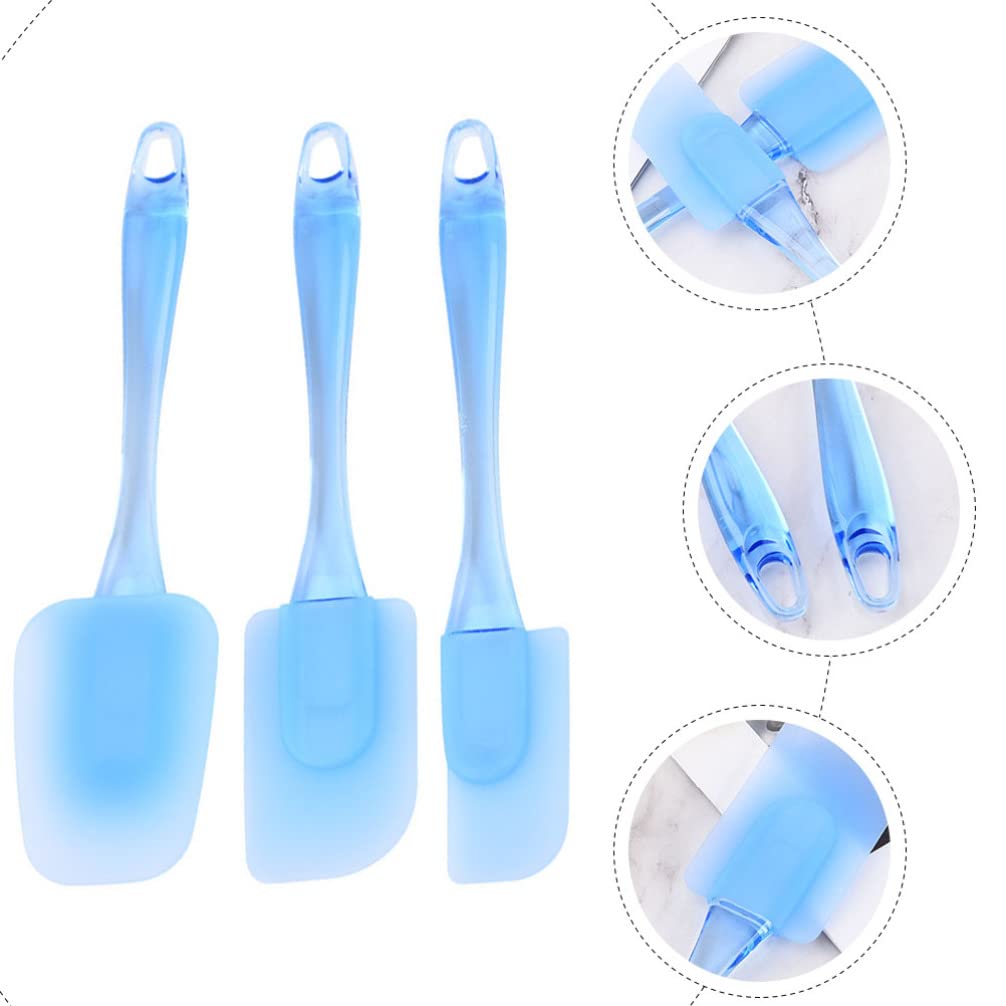 3-Piece Silicone Spatula Set for Baking - Non-Stick Kitchen Spatulas for Cake, Jam, Frosting & Cream - Perfect for Home Bakers, Cake Decorating & Kitchen Use - Dishwasher Safe & Heat Resistant