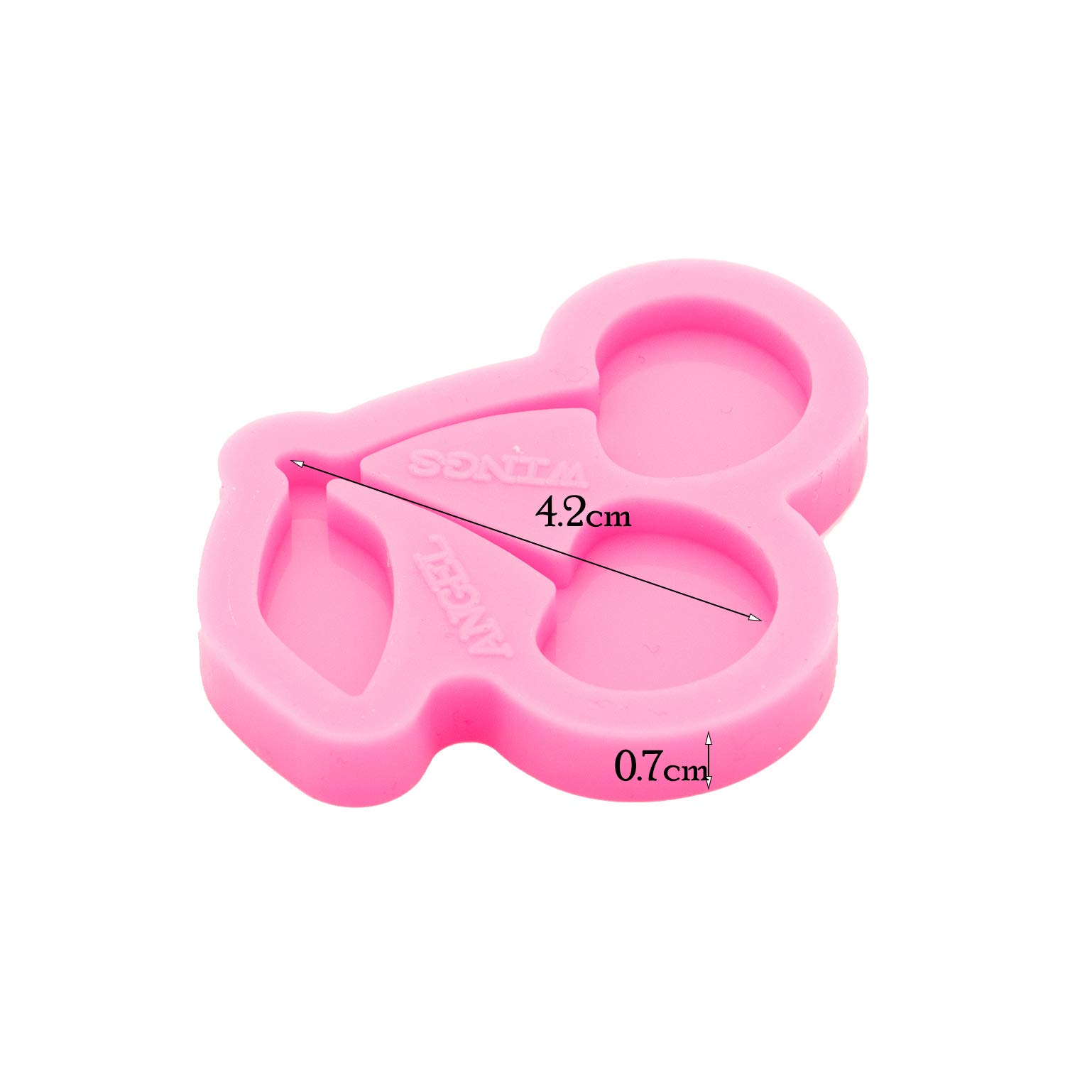 Shiny Glossy Cherry Keychain Silicone Mold - 1.5 Inch Badge Reel & Epoxy Resin Mold for DIY Jewelry Making - Perfect for Handmade Crafts, Keychains, and Resin Art Projects (Home Decor, Gifts, Accessories)