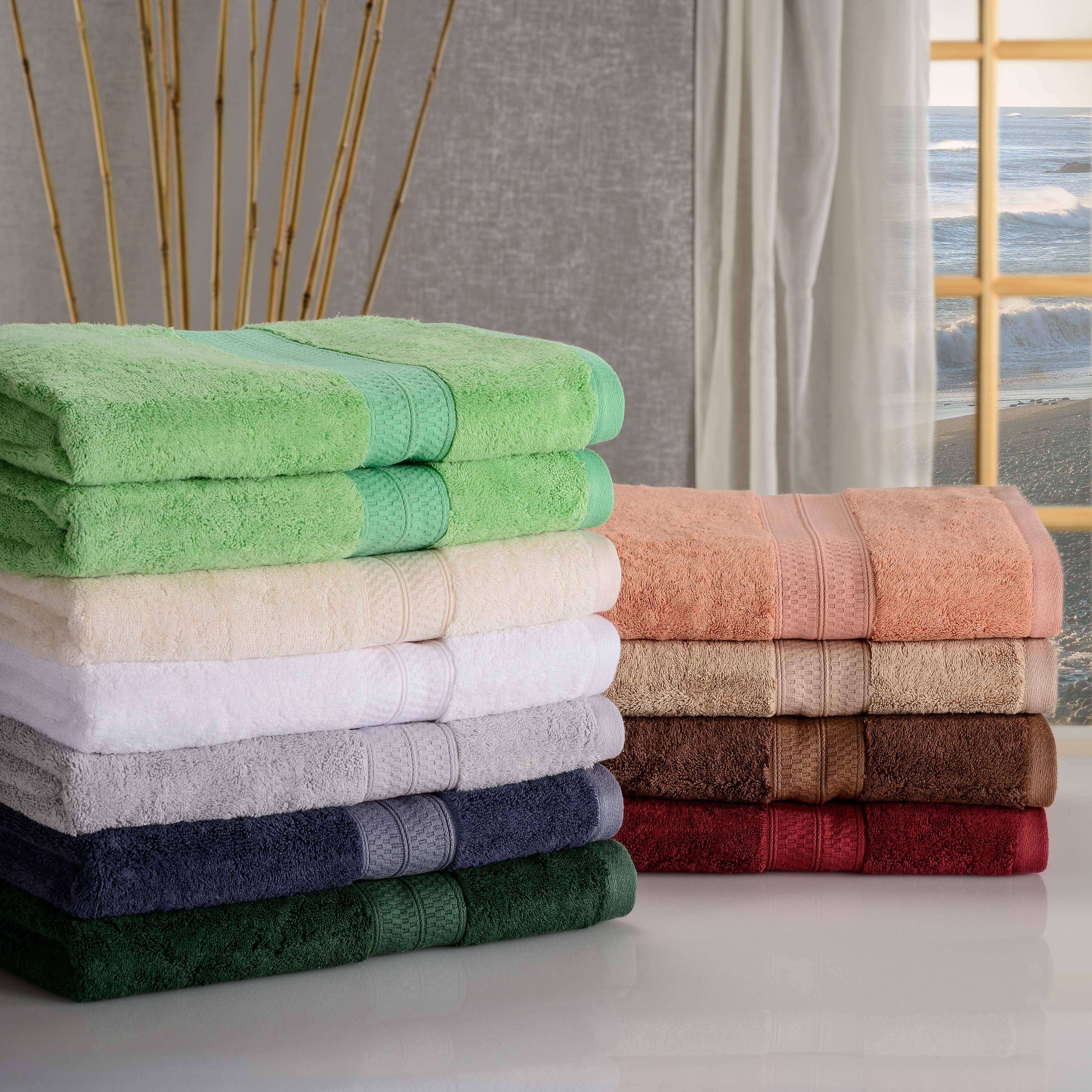 12-Piece Bamboo Rayon Blend Soft Face Towels - Eco-Friendly & Hypoallergenic for Daily Skincare & Makeup Removal