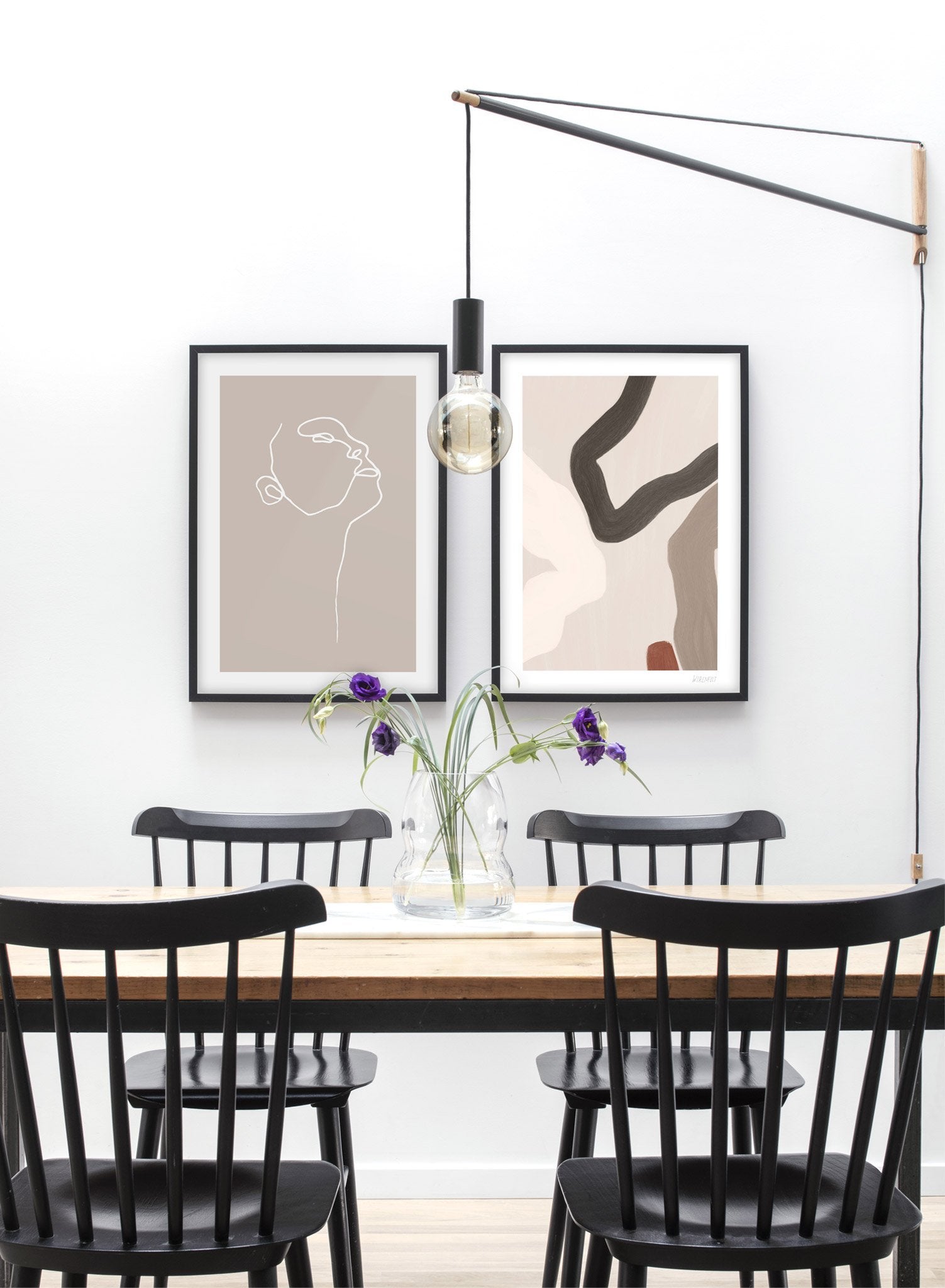 Beige Profile Poster - Elegant Wall Art for Home & Office Decor | Perfect for Living Rooms, Bedrooms & Workspaces
