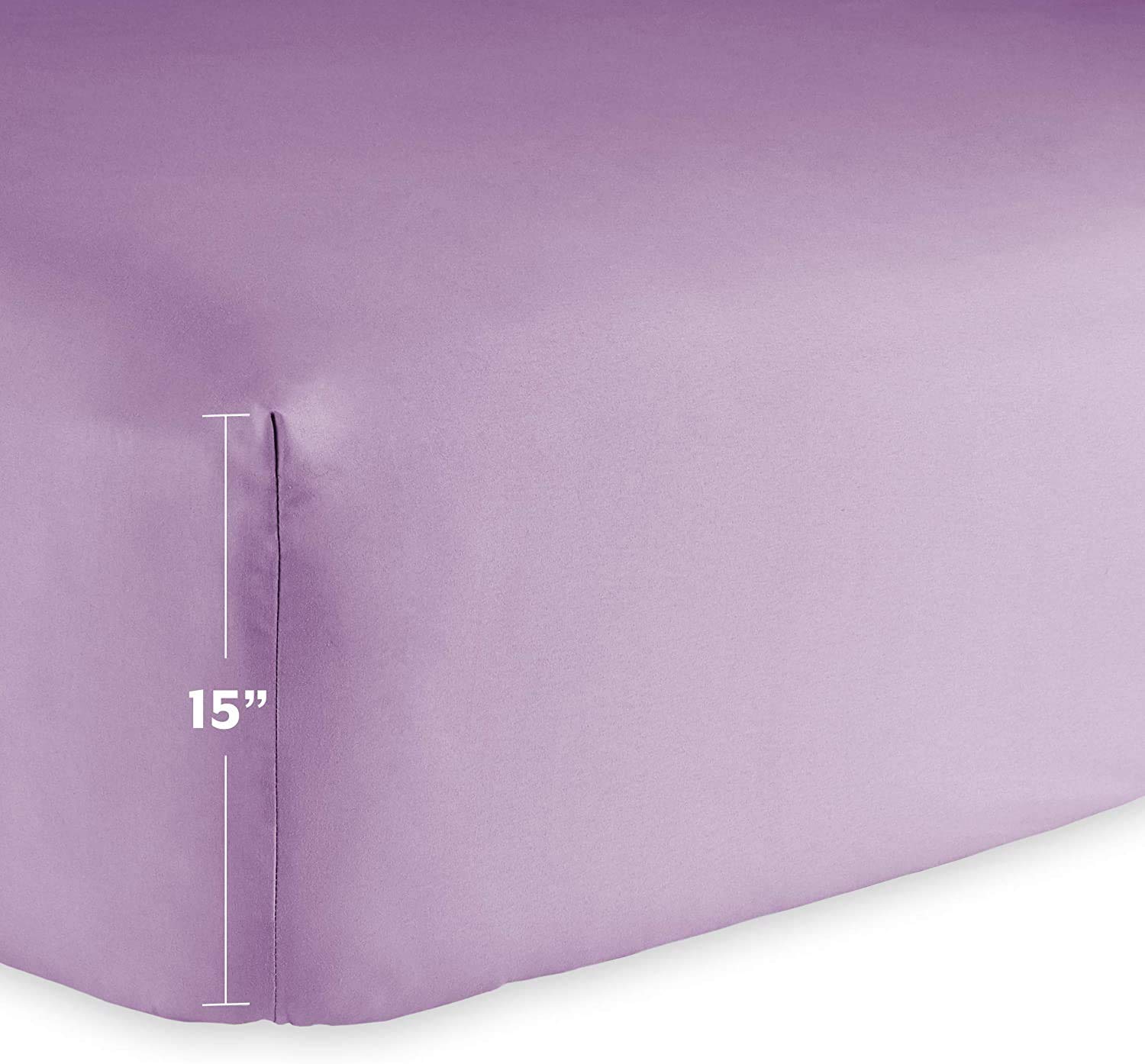 600 Thread Count Percale Cotton Sheets for Twin Size Bed - Ultra Soft & Breathable Twin XL Deep Pocket Bed Sheets Set, 4-Piece (Fitted Sheet, Flat Sheet, 2 Pillowcases) - Perfect for Dorm Rooms, Guest Beds & Everyday Comfort