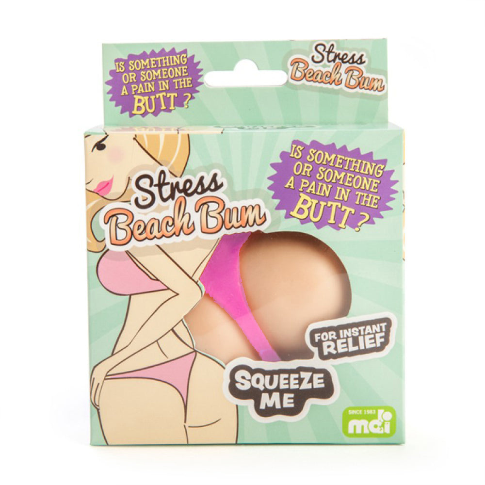 Beach Bum Stress Ball - Fun Squishy Sensory Toy for Office, School & Travel - Relieve Anxiety & Stress - Perfect Gift for Adults & Kids