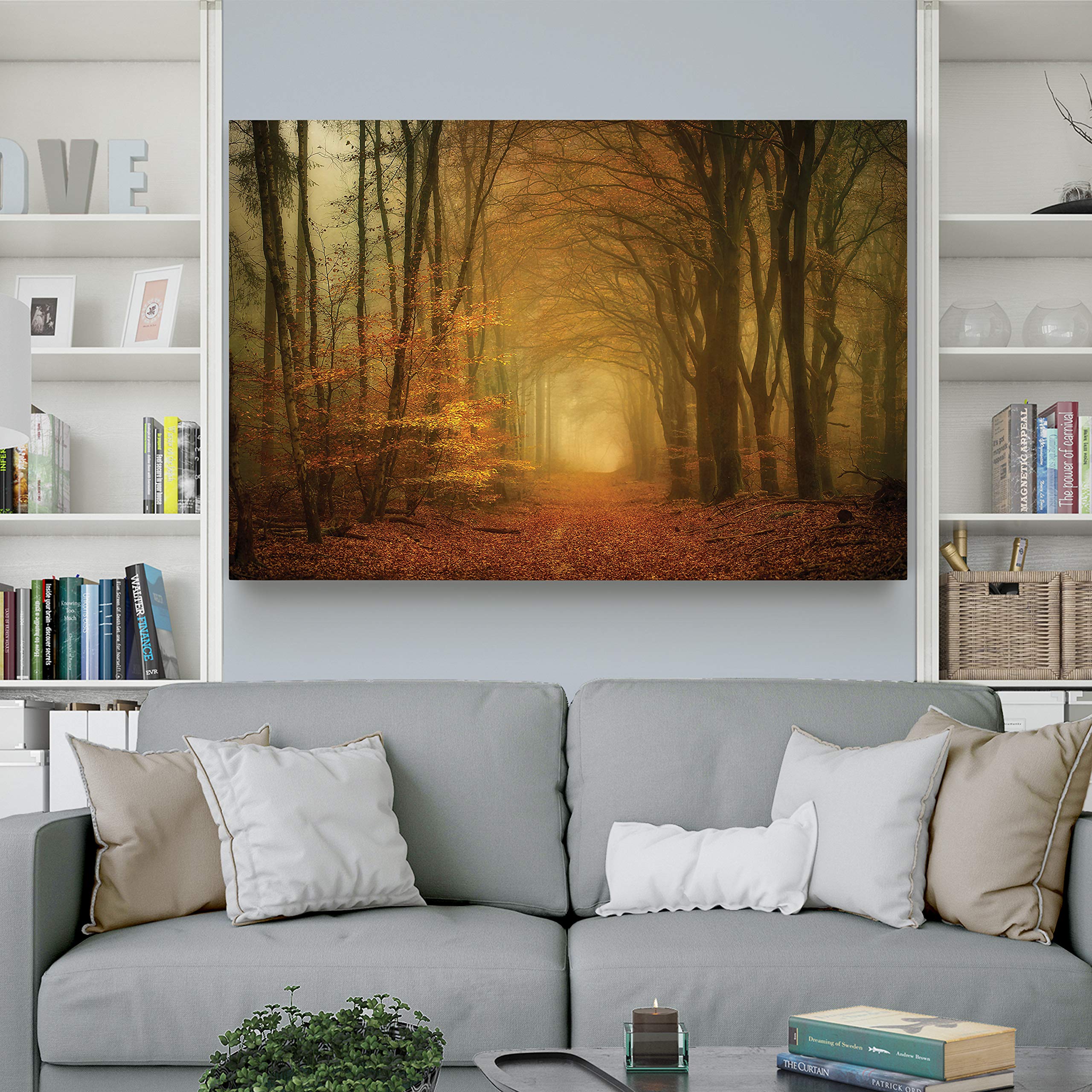 Early Light Landscape Canvas Wall Art Print - 32x48 Inch Ready to Hang Photographic Picture for Home & Office Decor | Nature Scenery Living Room Bedroom Wall Decorations