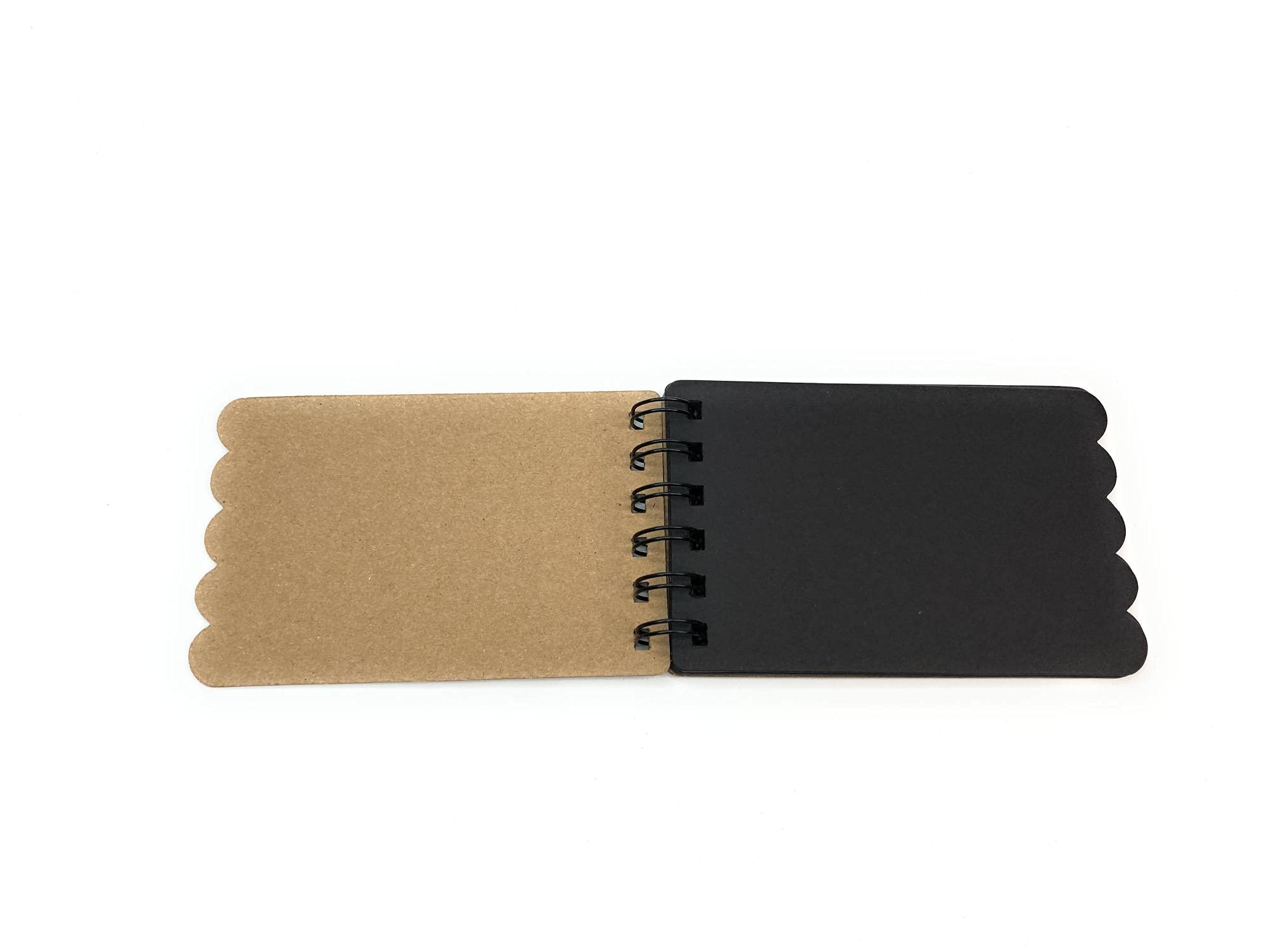 Small Scrapbook Album with Chipboard Covers & Black Cardstock Pages - 3.25