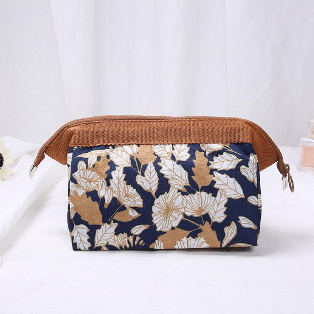 AIMERS Printed Makeup Organizer Pouch for Women - Portable Cosmetic & Toiletry Bag for Brushes, Cosmetics, Travel Essentials (Pack of 2) | Perfect for Travel, Gym, Home Storage & Daily Use