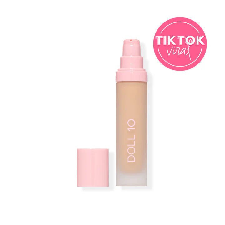 Doll 10 TCE Super Coverage Serum Makeup with Peptides - Full Face Foundation for Flawless Coverage | Perfect for Daily Wear & Special Occasions