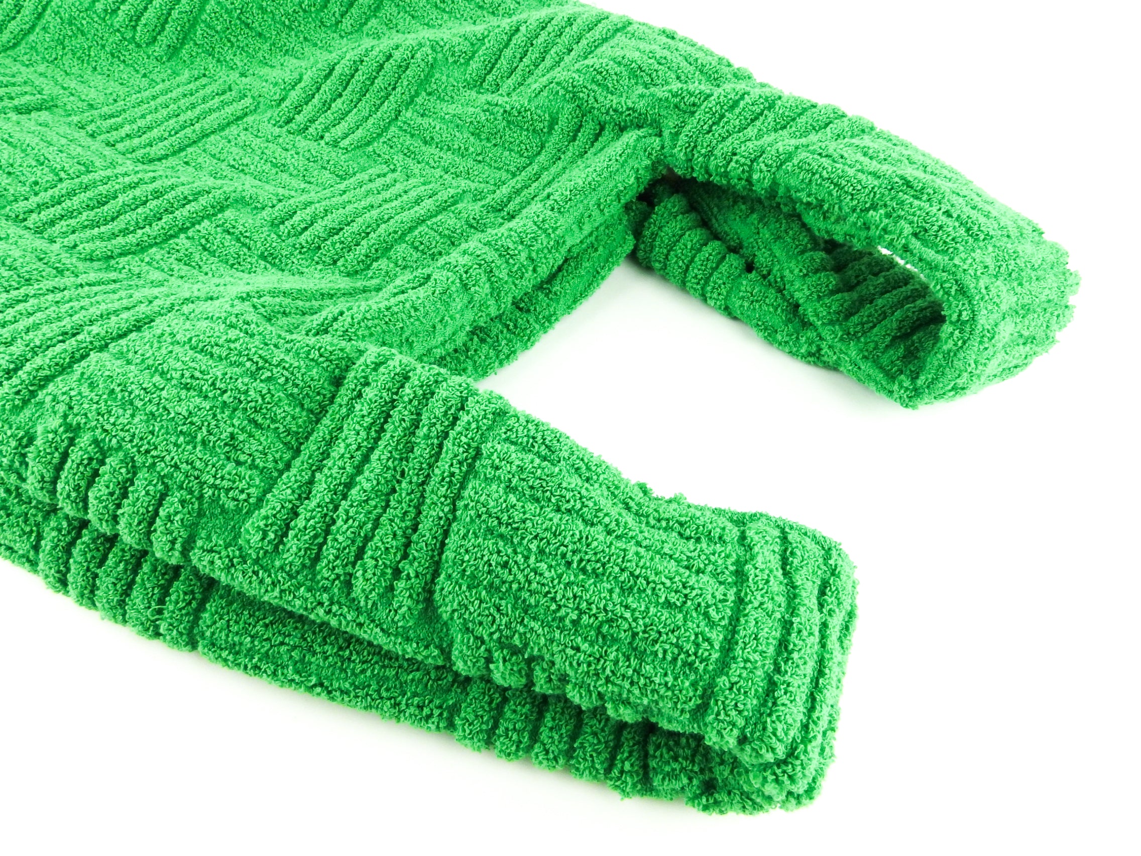 Bottega Veneta Green Intrecciato Jacquard Terry Cloth Tote Bag for Women - Luxury Designer Handbag for Travel, Shopping & Everyday Use