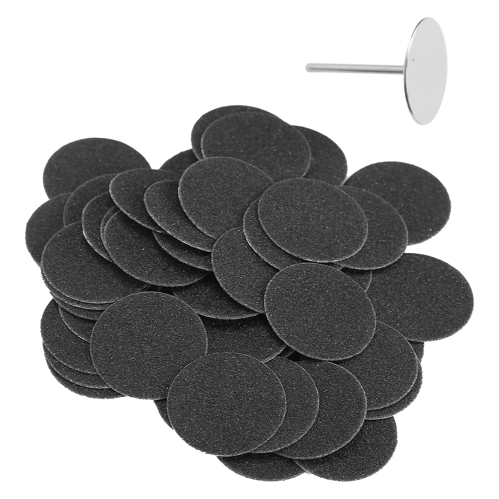 **25mm Sanding Discs for Feet - Durable Abrasion-Resistant Sandpaper Pads for Pedicure & Callus Removal - Perfect for Home Use & Professional Salons (Women & Men)**    *(Use Case: Ideal for at-home pedicures, salon treatments, foot callus removal, and DIY nail care routines.)*