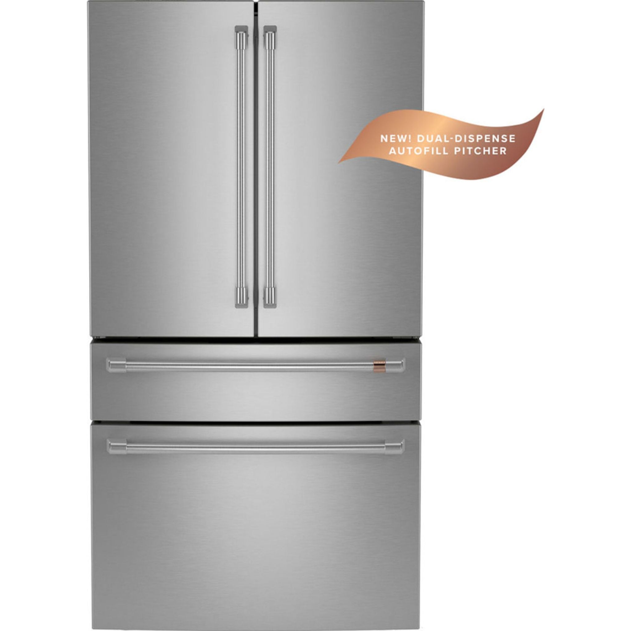 Café 4-Door Bottom Freezer Refrigerator (Model CJE23DP2WS1) - Stainless Steel - Energy Efficient Kitchen Appliance for Home & Restaurant Use