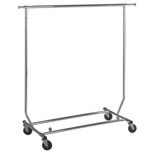 Foldable Rolling Clothes Rack with Wheels - Portable Garment Organizer for Bedroom, Closet, Laundry Room & Dorm Storage