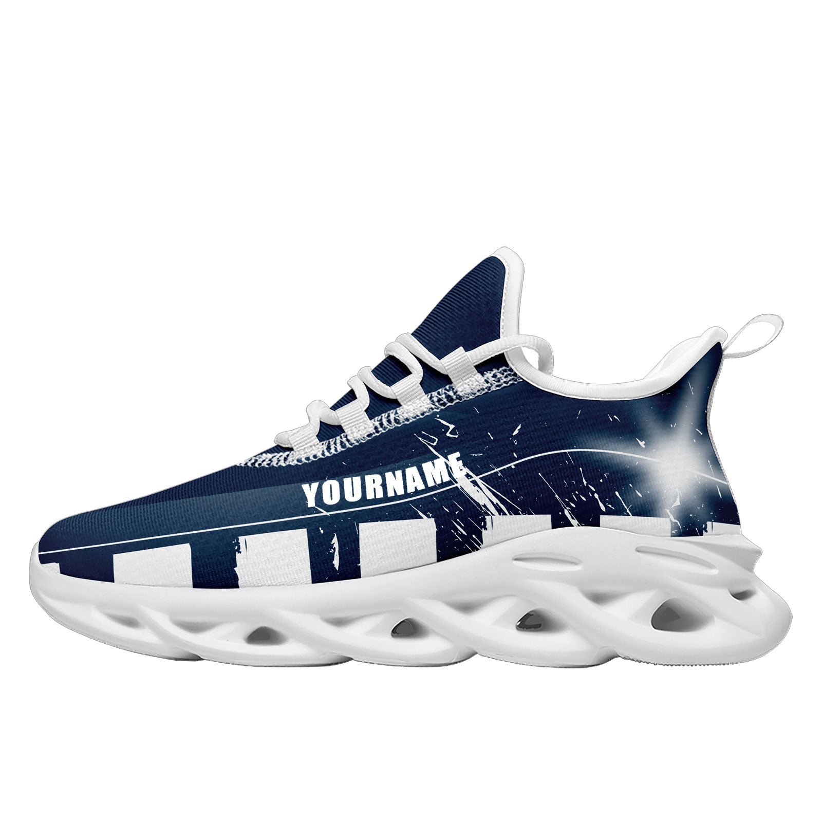 Custom Blue & White Dallas Maxsoul Sneakers - Personalized Basketball Shoes FN003 D020260 Size 9 - Perfect for Streetwear, Casual Wear & Sports Enthusiasts