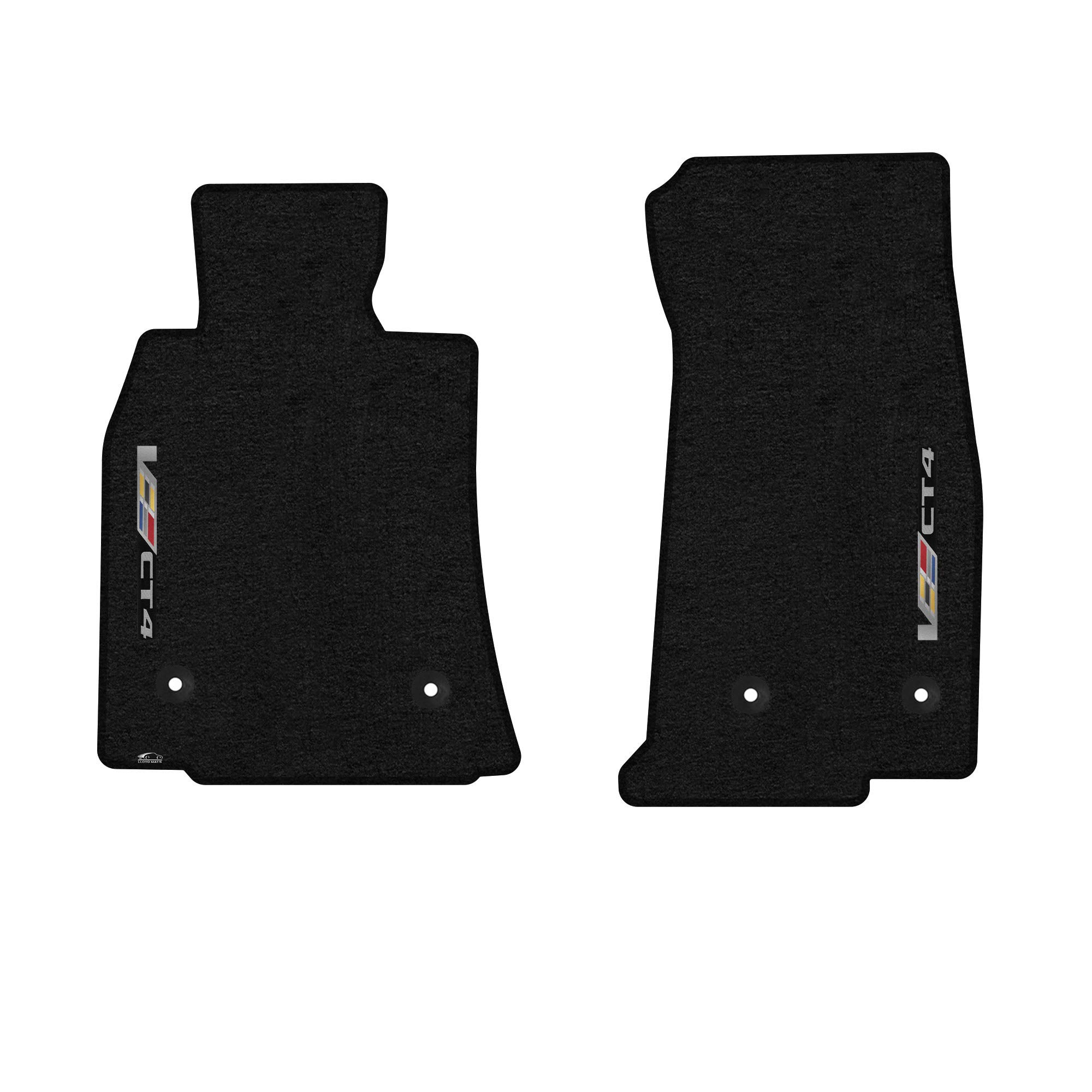 Premium Custom-Fit Carpet Floor Mats for Cadillac CT4 2020-2024 - Luxury Car Floor Liners with Sideways CT4 V Logo (Charcoal, 2-Piece Set) | Perfect for All-Weather Protection & Enhanced Interior Style