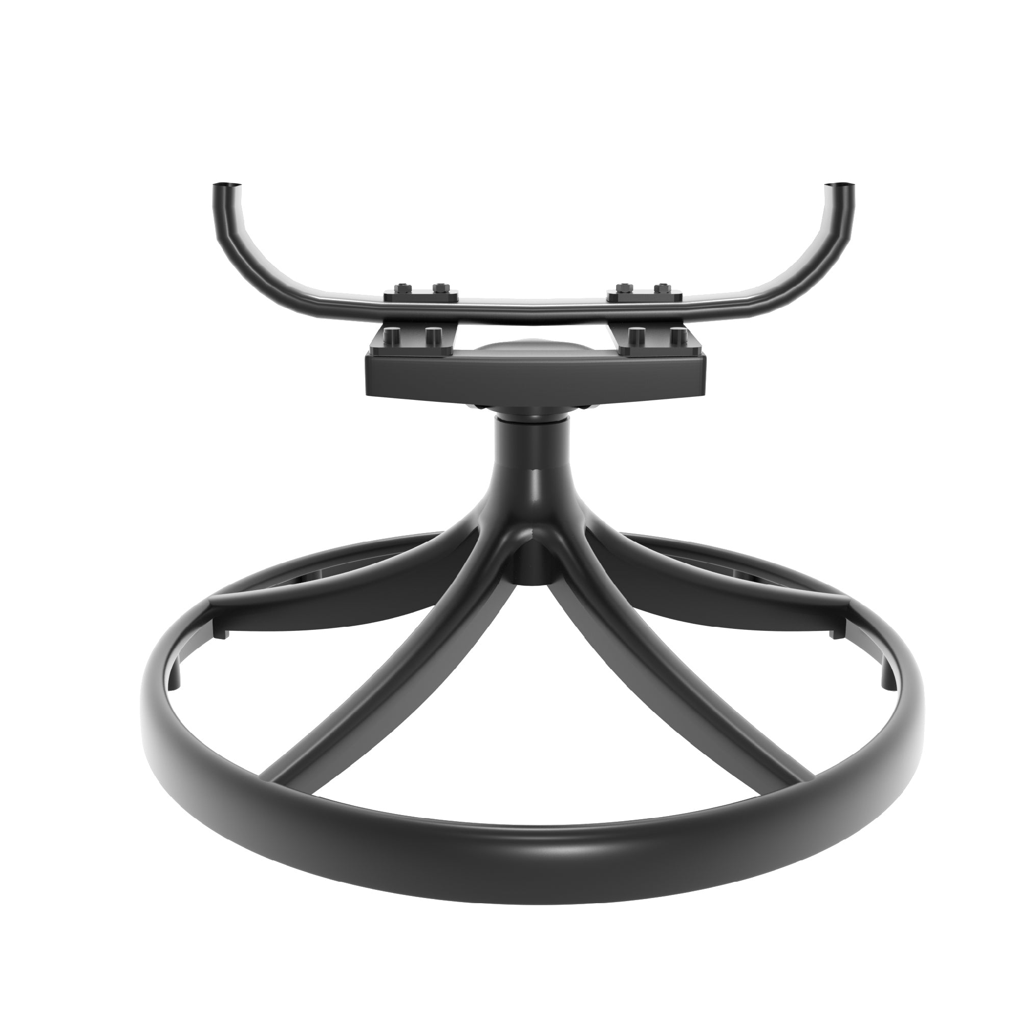 2-Piece Cast Aluminum Patio Swivel Chairs with Black Frame & Cushions - Outdoor Garden, Poolside, Deck Furniture Set for Relaxing & Entertaining
