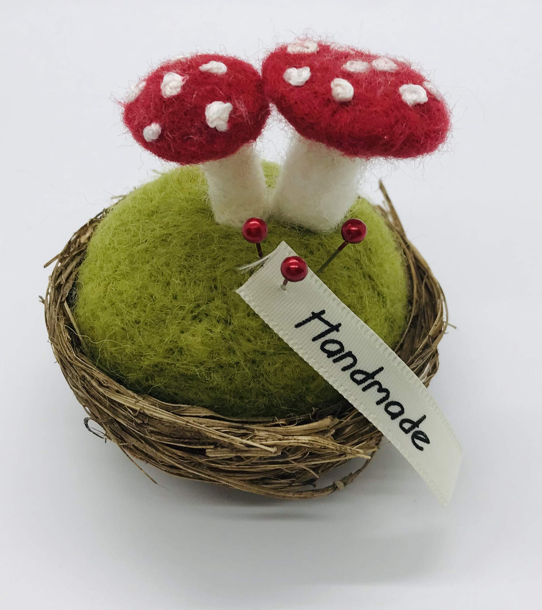 Needle Felt Mushroom Pin Cushion for Sewing & Crafting
