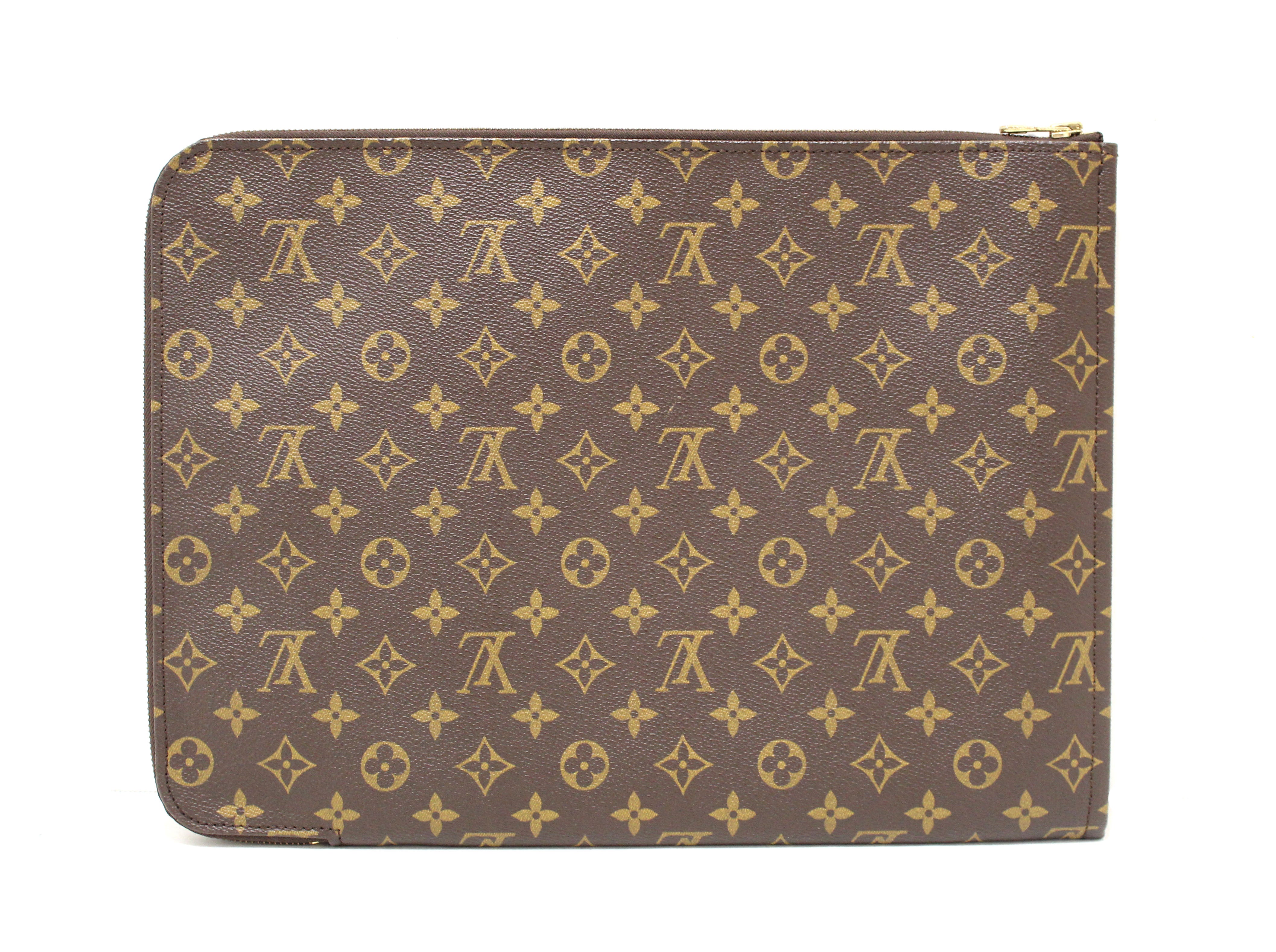 Authentic Louis Vuitton Monogram Poche Folio Document Case - Luxury Leather Organizer for Business, Travel & Everyday Use - Perfect for Professionals & Fashion Enthusiasts