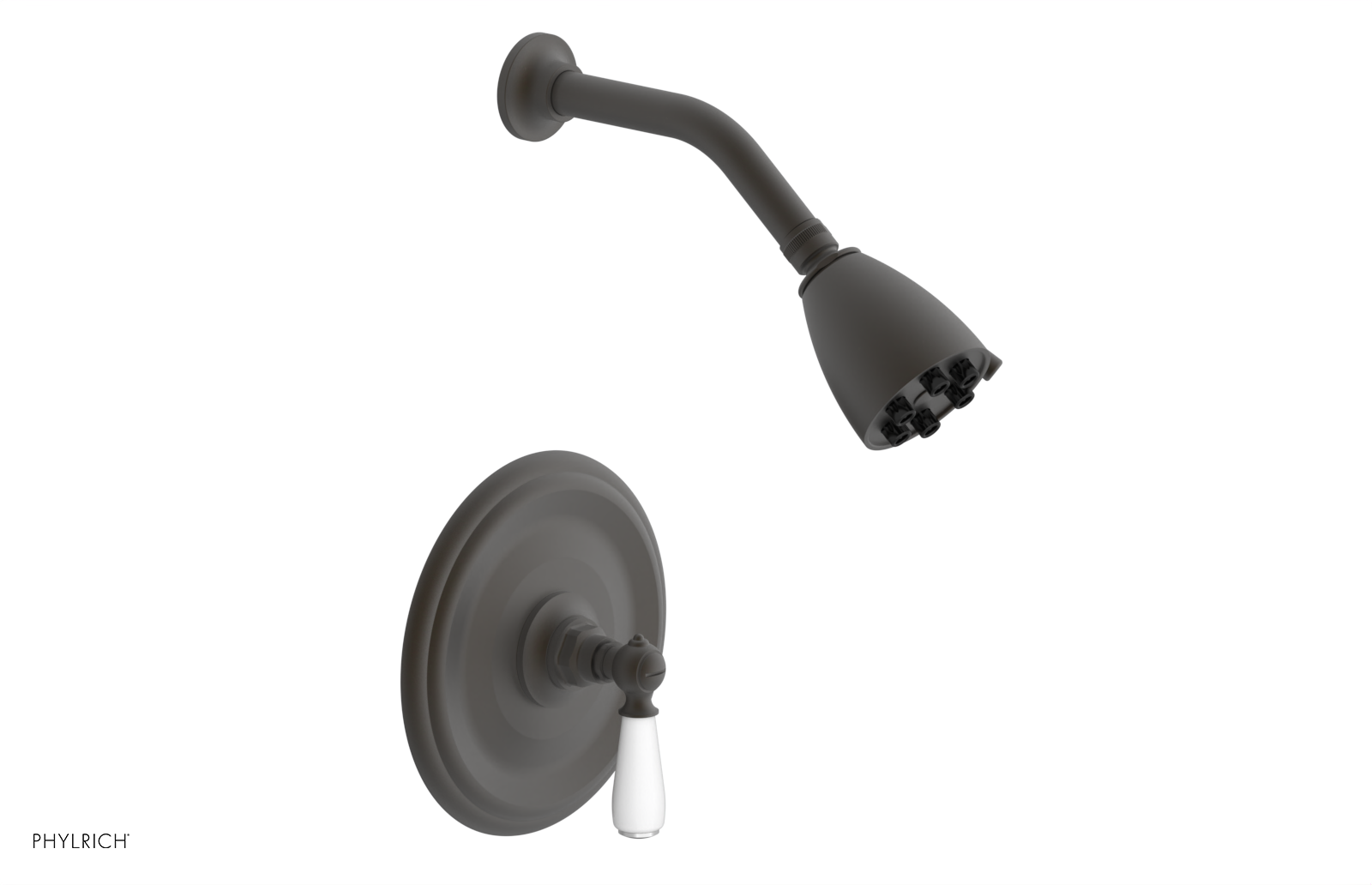 Jamestown Pressure Balance Shower Set with Lever Handle & White Accents - 165 22 - Perfect for Modern Bathroom Renovations & Spa-Like Shower Experience