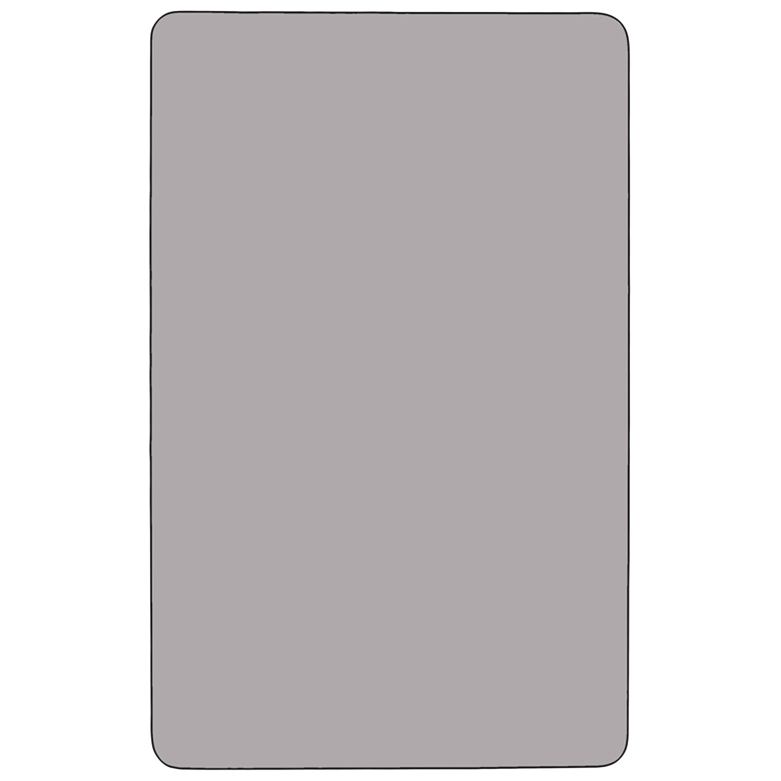 Emma & Oliver 30x72 Inch Grey Thermal Laminate Preschool Activity Table - Durable Kids Learning Table for Classroom, Daycare & Homeschool Use