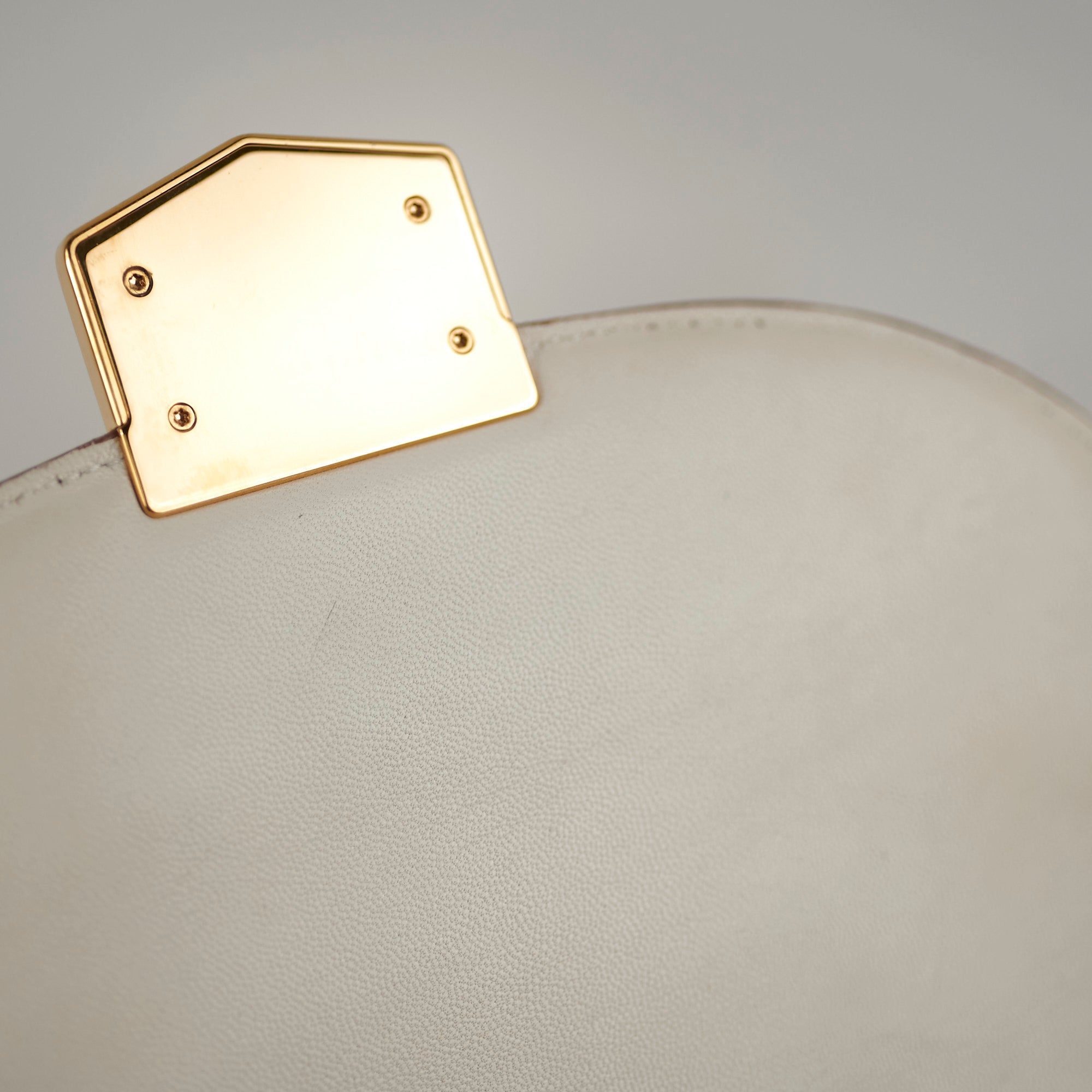 Celine Medium White Leather Shoulder Bag for Women - Elegant Crossbody Purse for Work, Travel & Everyday Use
