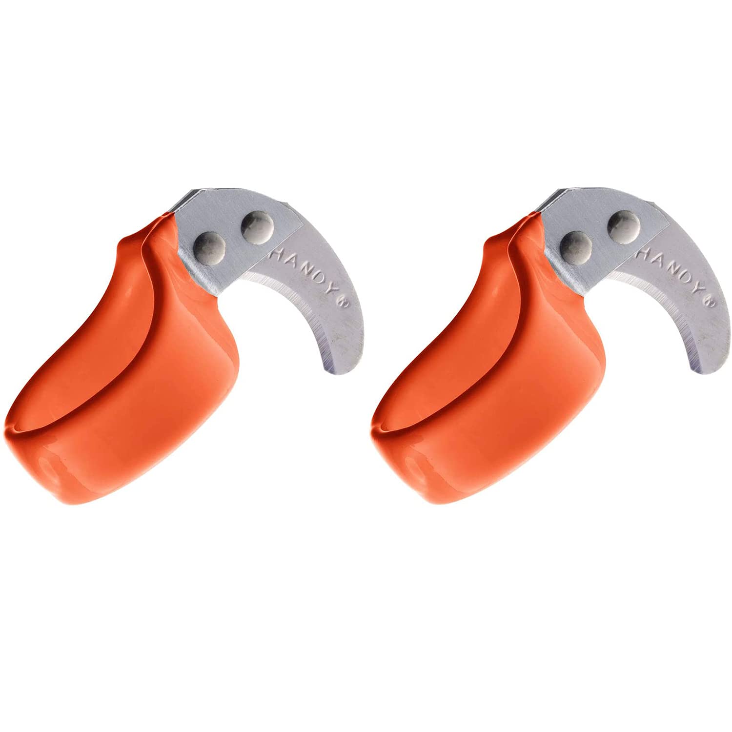 Original Handy Safety Knife 2-Pack - Finger Utility Ring Knife with Sharp Curved Blade (Size 14, Orange) - Perfect for Packaging, Crafting, Outdoor Activities, Warehouse Work, DIY Projects, Camping & Emergency Cutting - Ideal for Opening Boxes, Cutting Rope, Crafting Materials & Survival Gear - Great for Warehouse Workers, DIY Enthusiasts, Campers and Emergency Preparedness Kits