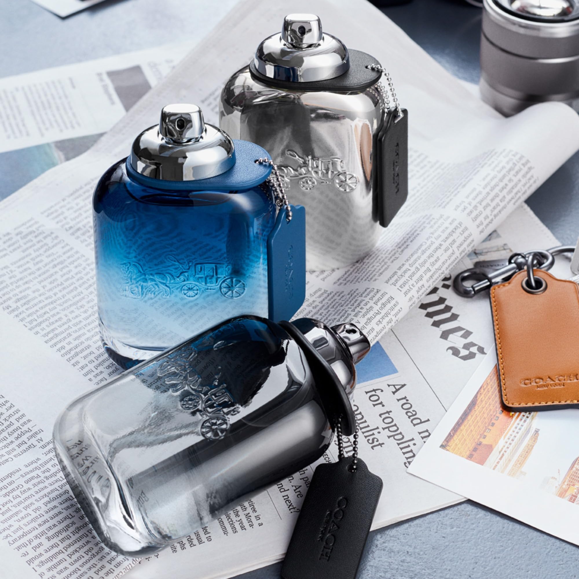 Coach Blue Eau de Toilette for Men - Long Lasting Cologne with Lime Oil, Black Pepper & Amber Notes - Fougere Aquatic Fragrance - Perfect for Date Night & Office Wear