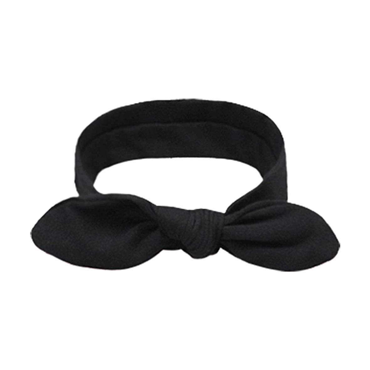 DRESHOW 8 Pack Women's Elastic Bow Headbands - Non-Slip Knotted Turban Headwraps with Rabbit Ears for Sports, Workouts, and Casual Wear | Cute Hair Accessories for Women and Girls