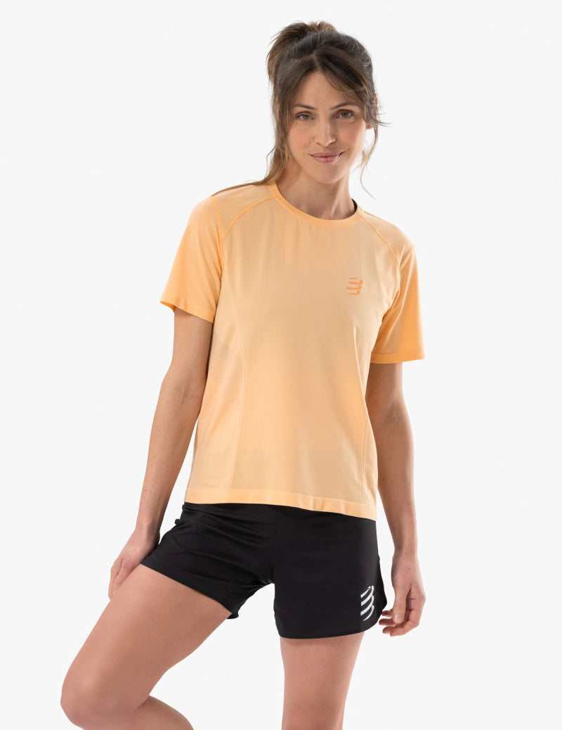 Compressport Women's Performance Short Sleeve Running Shirt - Moisture Wicking & Breathable Activewear for Workouts, Gym & Outdoor Sports