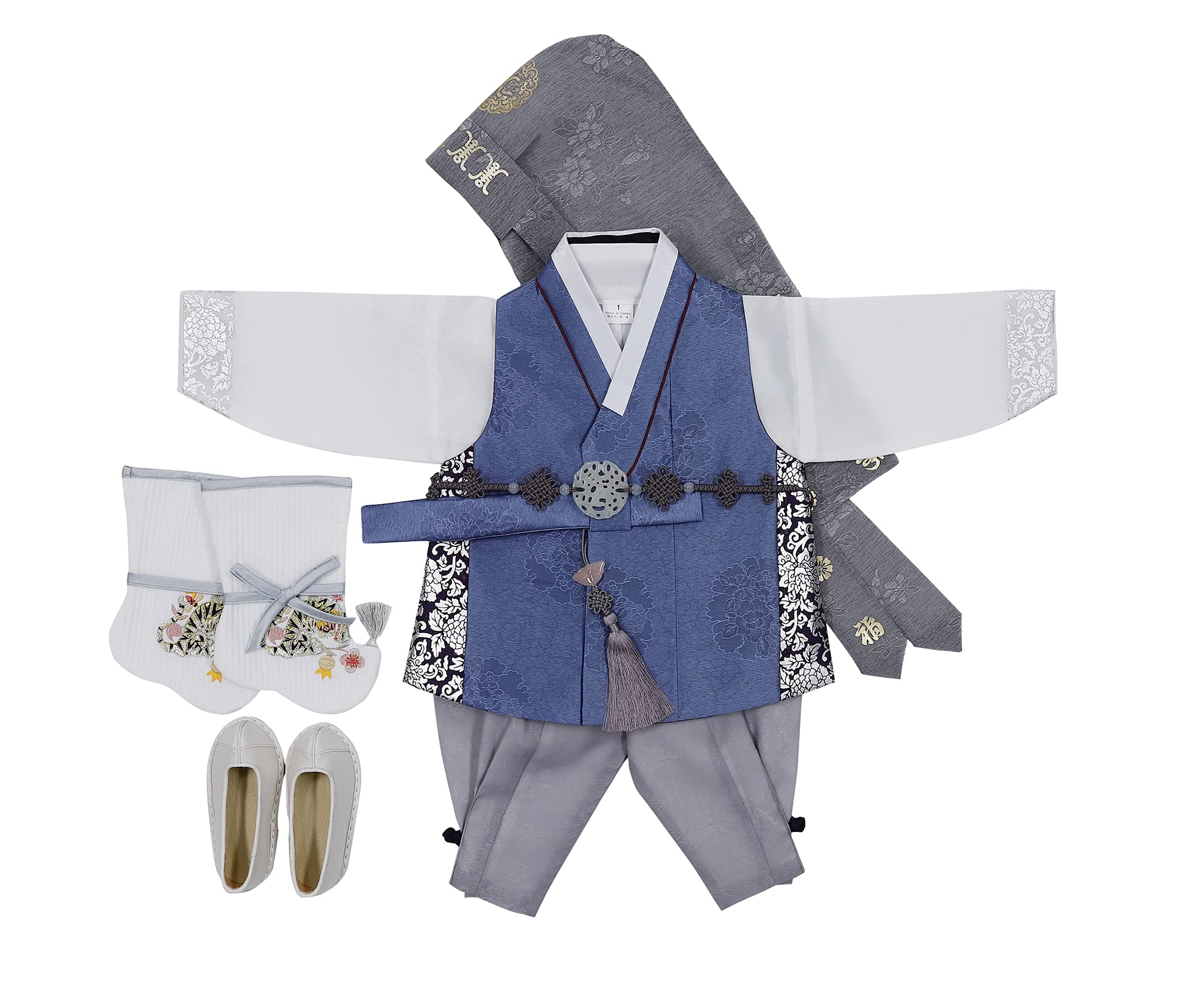 Traditional Korean Hanbok for Boys - Baby First Birthday & 100 Days Celebration Outfit (Ages 0-15) | HBC01 | Perfect for Cultural Events, Photo Shoots & Special Occasions