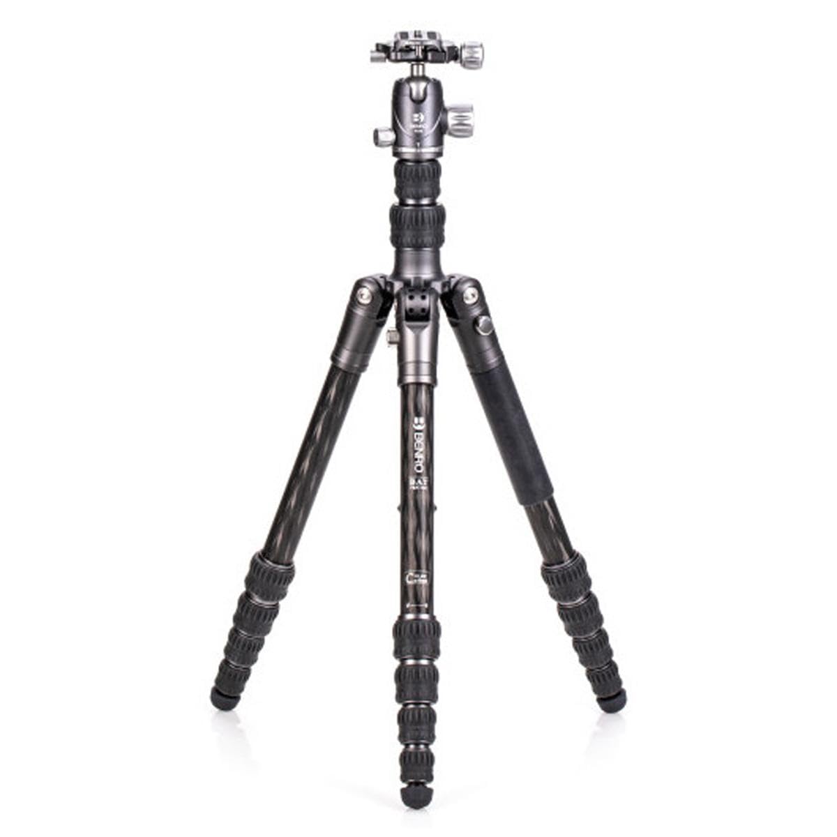 Benro Bat Carbon Fiber Travel Tripod & Monopod - 5-Section Lightweight, Compact with VX20 Ballhead for Photography & Videography - Perfect for Travel, Hiking & Outdoor Adventures