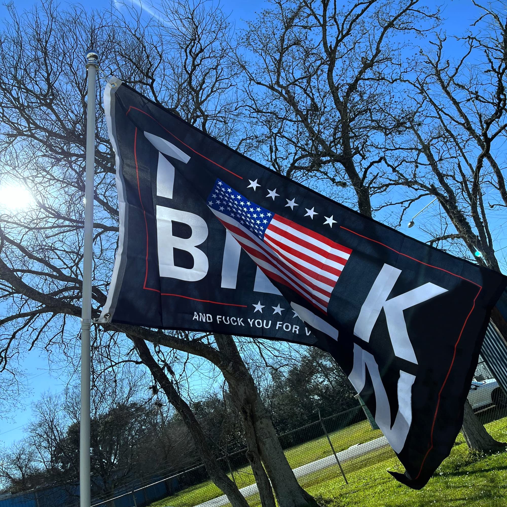 FJB Flag 3x5 FT - 100D Polyester American Political Flag with 2 Brass Grommets for Indoor & Outdoor Display - Perfect for Protests, Rallies and Political Events