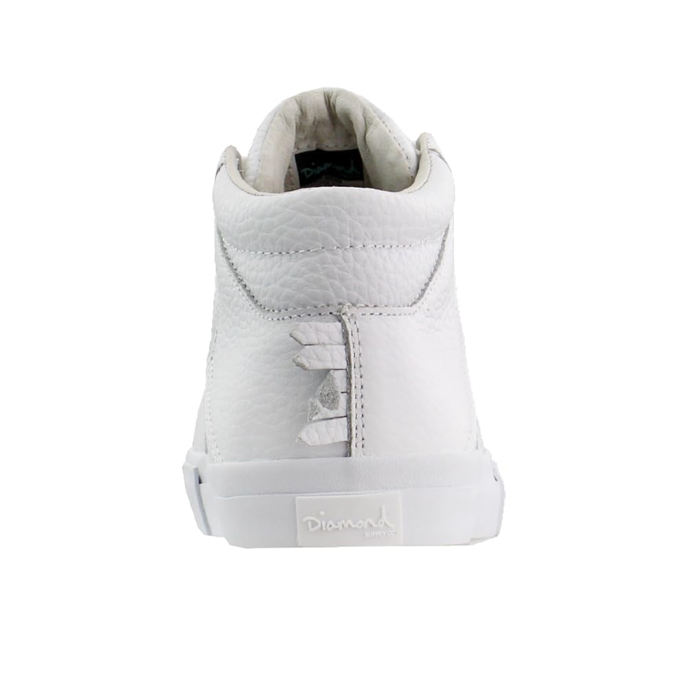 Diamond Supply Co. Men's Folk Mid Sneakers - White Casual Skate Shoes for Streetwear & Urban Fashion | Perfect for Skating, Daily Wear & Sneaker Collectors