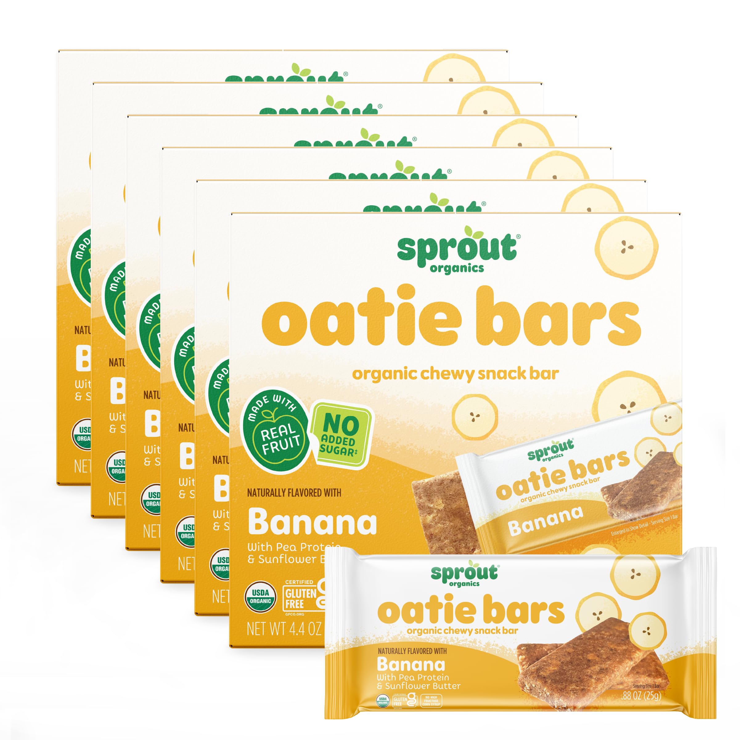 Organic Cocomelon Sprout Banana Snack Bars for Babies & Toddlers - 5 Count (Pack of 6) | Healthy On-The-Go Snacks for Daycare, Travel & Playtime