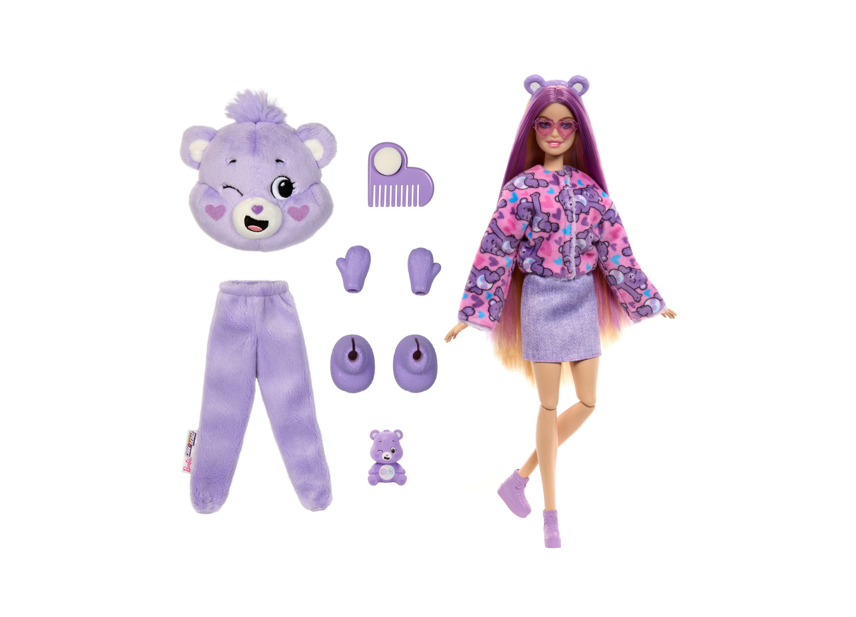 Barbie Cutie Reveal Care Bears Series Doll with Share Bear Plush Costume - Perfect Gift for Kids, Collectible Toy for Girls & Boys - Birthday, Christmas & Playtime Fun
