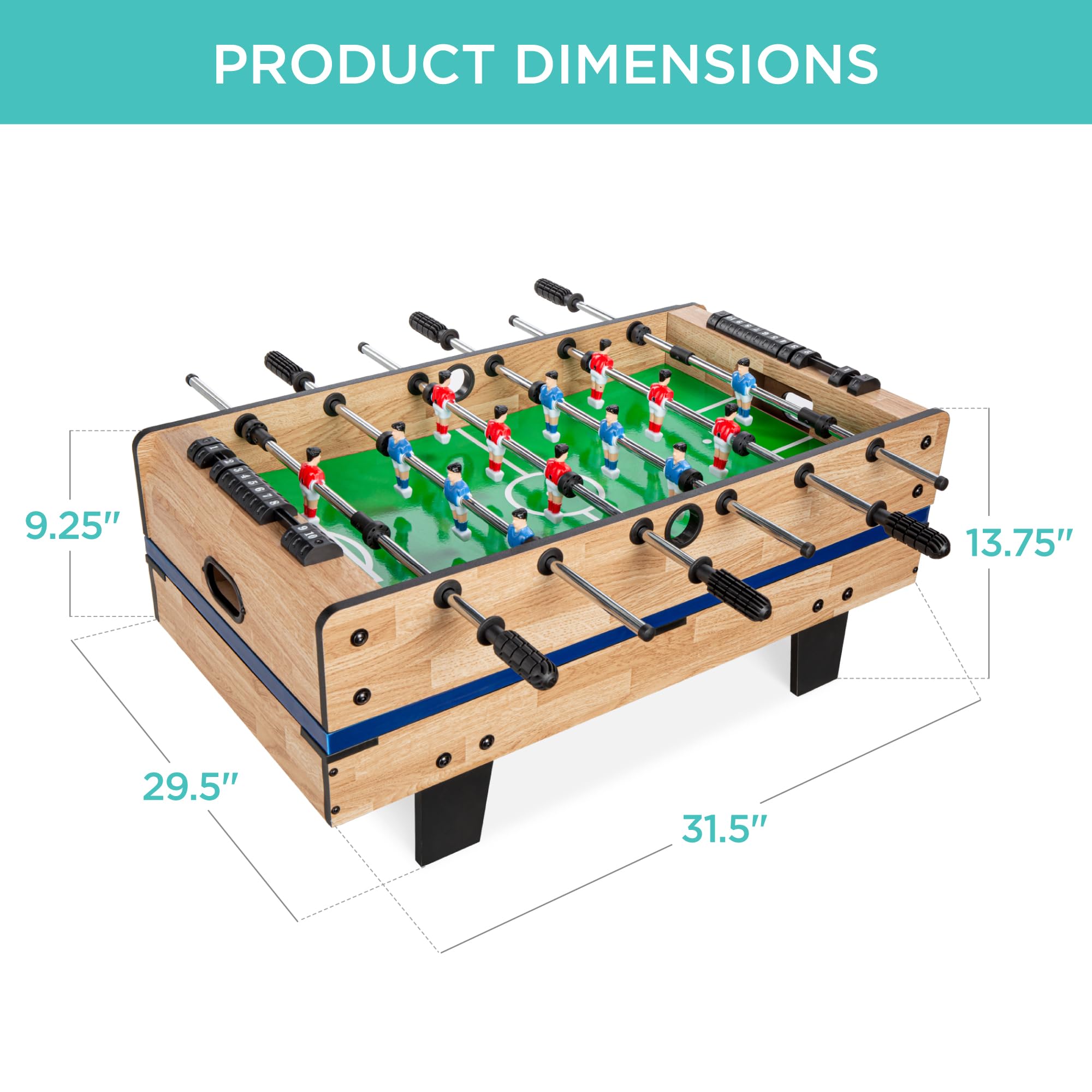 Best Choice Products 4-in-1 Multi Game Table for Kids - Pool Billiards, Air Hockey, Foosball & Table Tennis Combo - Perfect for Home, Playroom & Rec Room - Fun Family Game Night & Indoor Entertainment Center