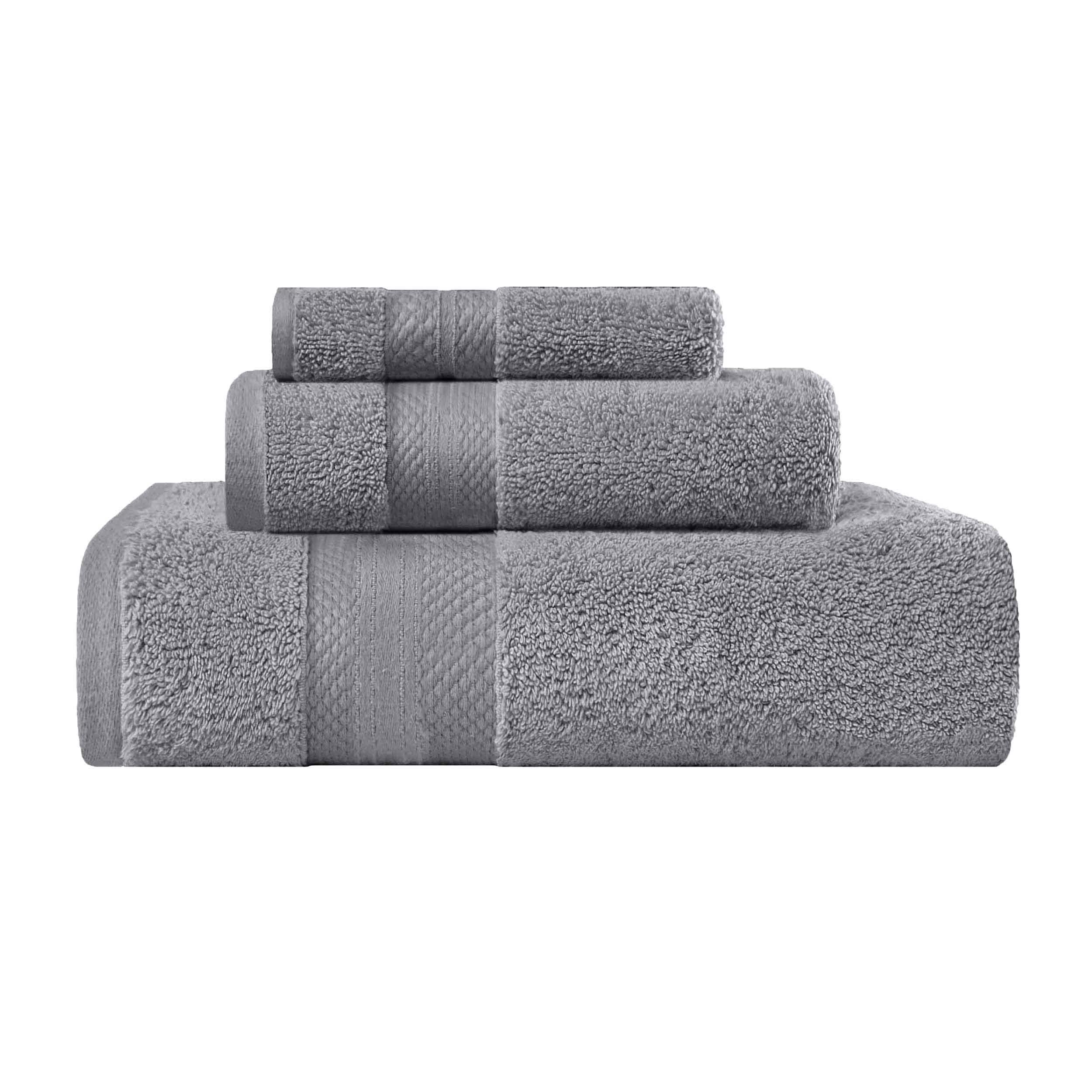 Premium Turkish Cotton 3-Piece Ultra Plush Bath Towel Set - Highly Absorbent, Soft & Luxurious for Spa, Bathroom, and Beach Use