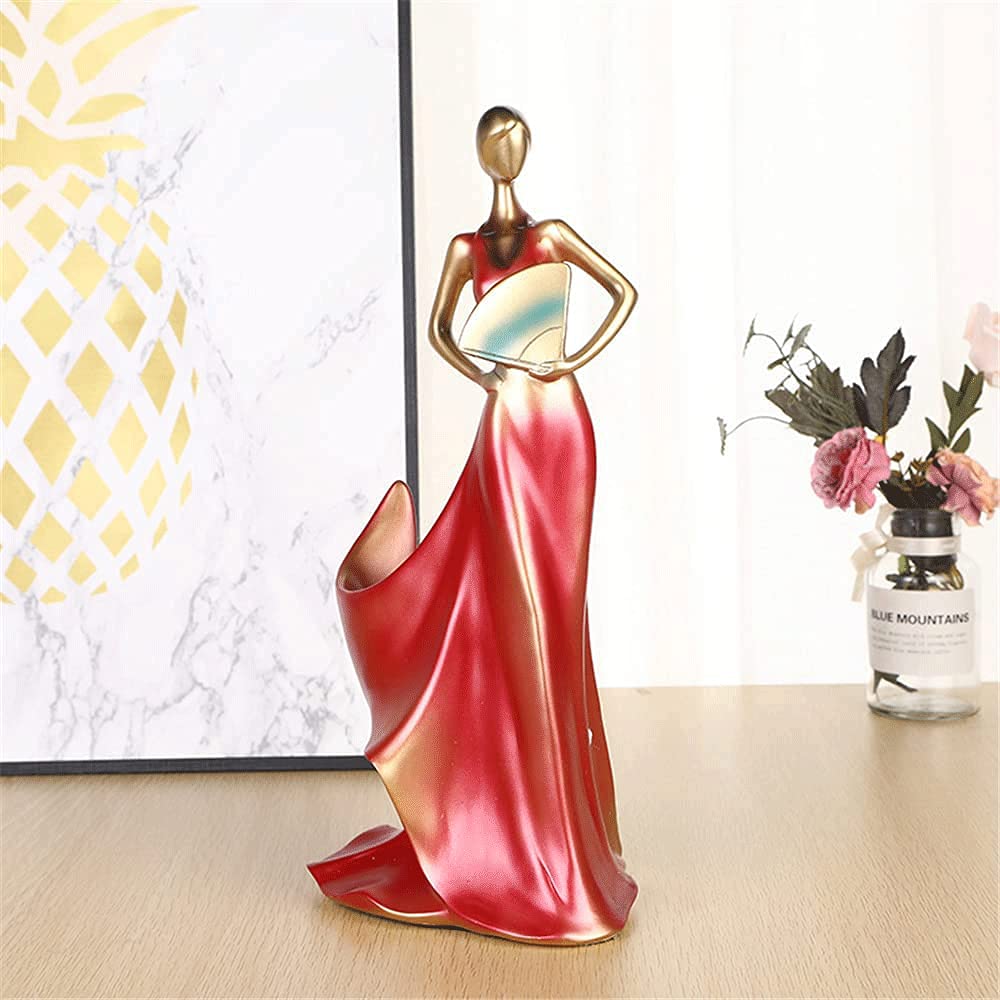 European-Style Resin Dancing Woman Statue - Handcrafted Home Decor for Living Room, Wine Cabinet & TV Stand | Elegant Desktop Ornament & Creative Interior Decoration Gift